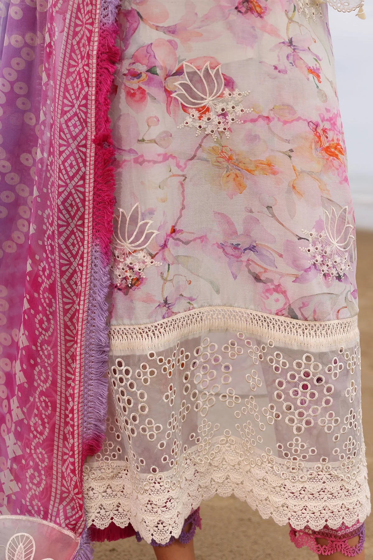 Design 4 Nureh Gardenia Stitched Floral Print Top - Perfect for Spring Outfits & Casual Wear
