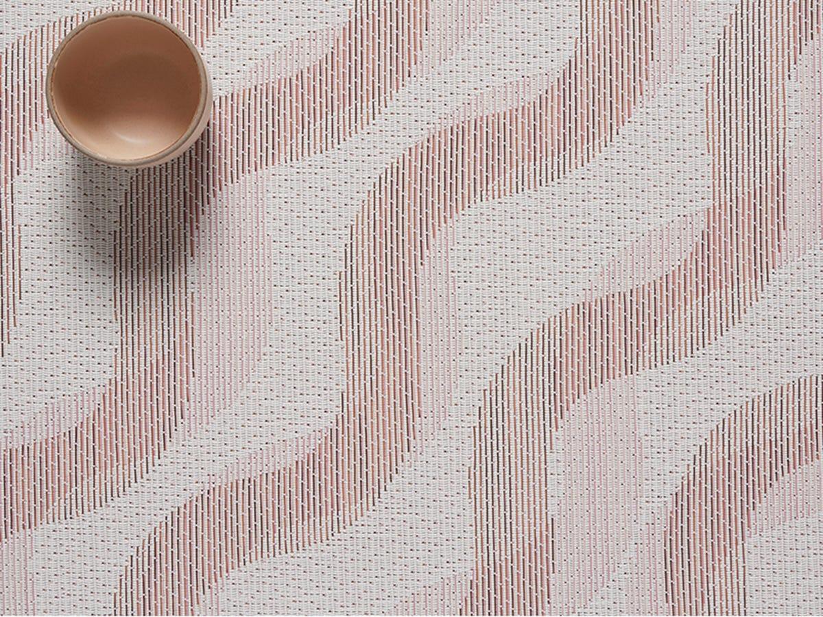 Chilewich Twist Magnolia Table Mats - Non-Slip, Washable Placemats for Dining Table, Kitchen, and Outdoor Use - Set of 4