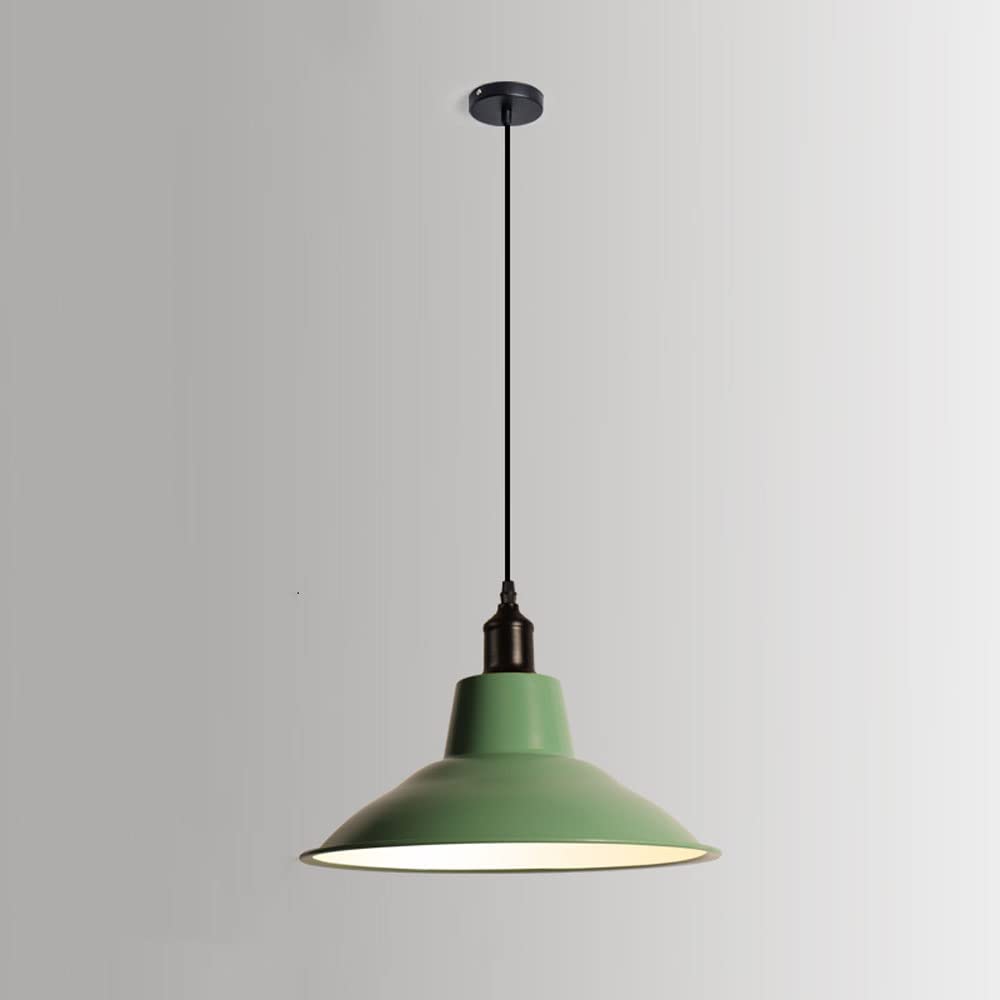 Modern Industrial Adjustable Red Metal Pendant Light - Vintage E27 Barn Hanging Fixture for Farmhouse Kitchen Island, Loft & Workshop | Small 1-Light Iron Art Chandelier | Perfect for Dining Room, Bar Counter & Industrial Decor