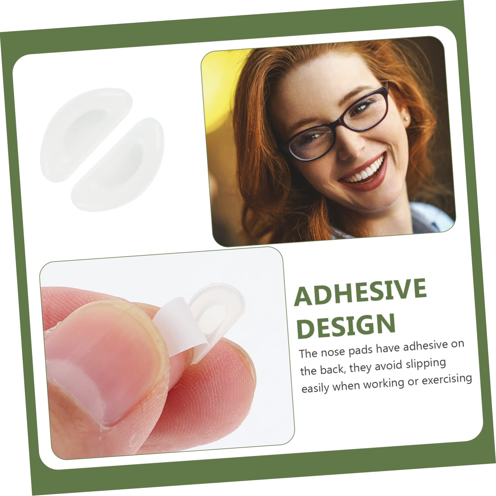 Lurrose 60 Pairs Silicone Nose Pads for Glasses & Sunglasses - Soft Interchangeable Nose Pads for Comfort & Protection - Perfect for Reading, Driving, and Daily Wear