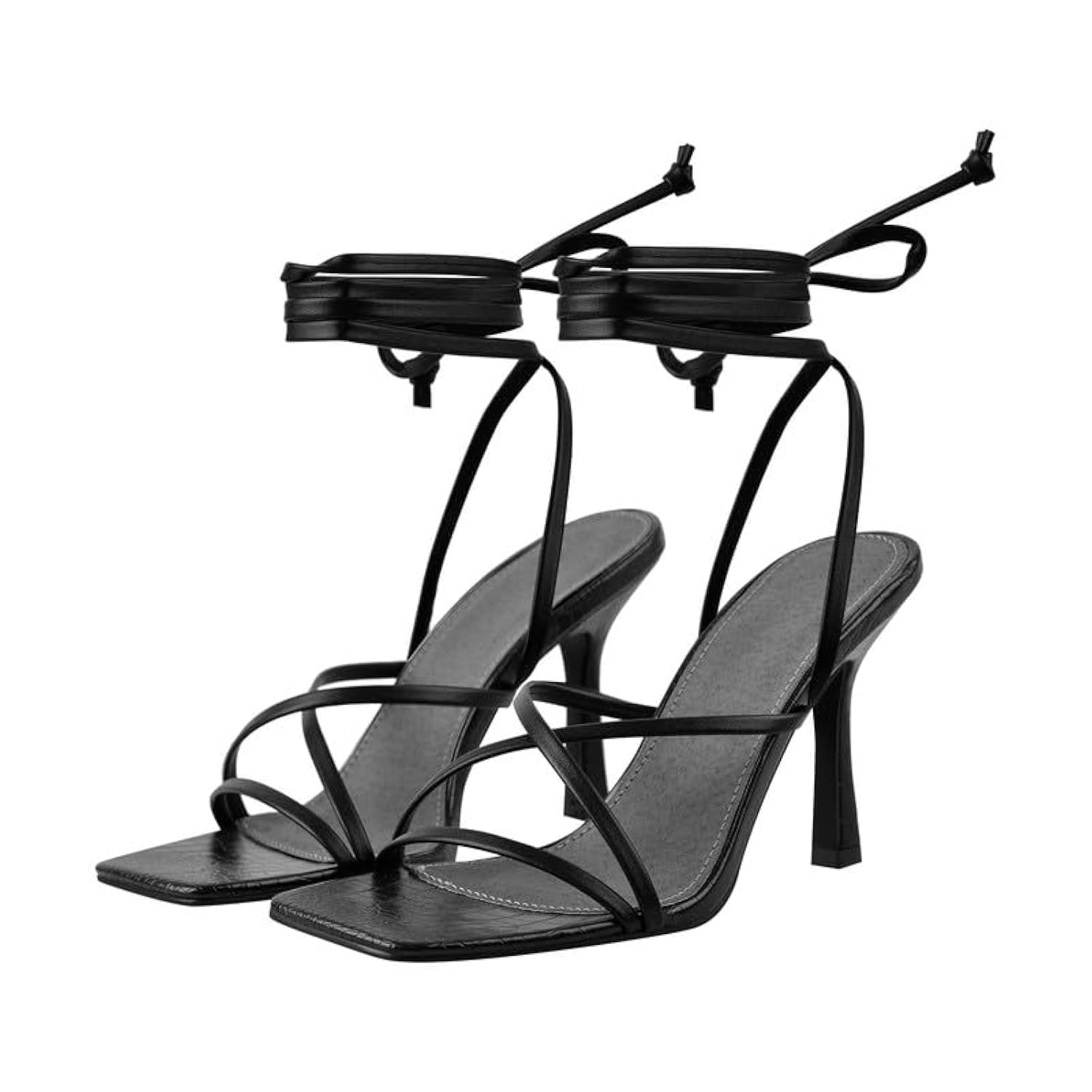 LISHAN Women's Strappy Stiletto High Heel Sandals - Sexy Lace Up Dress Shoes for Party, Wedding & Evening Wear