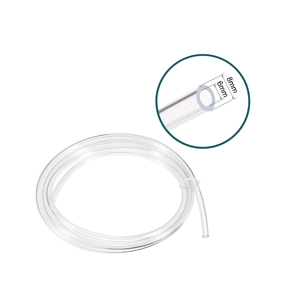 8mm Clear Air Pump Hose - 0.3 Inch Flexible PVC Tubing for Aquariums, Inflatables & Air Tools | High Pressure Resistant & Durable