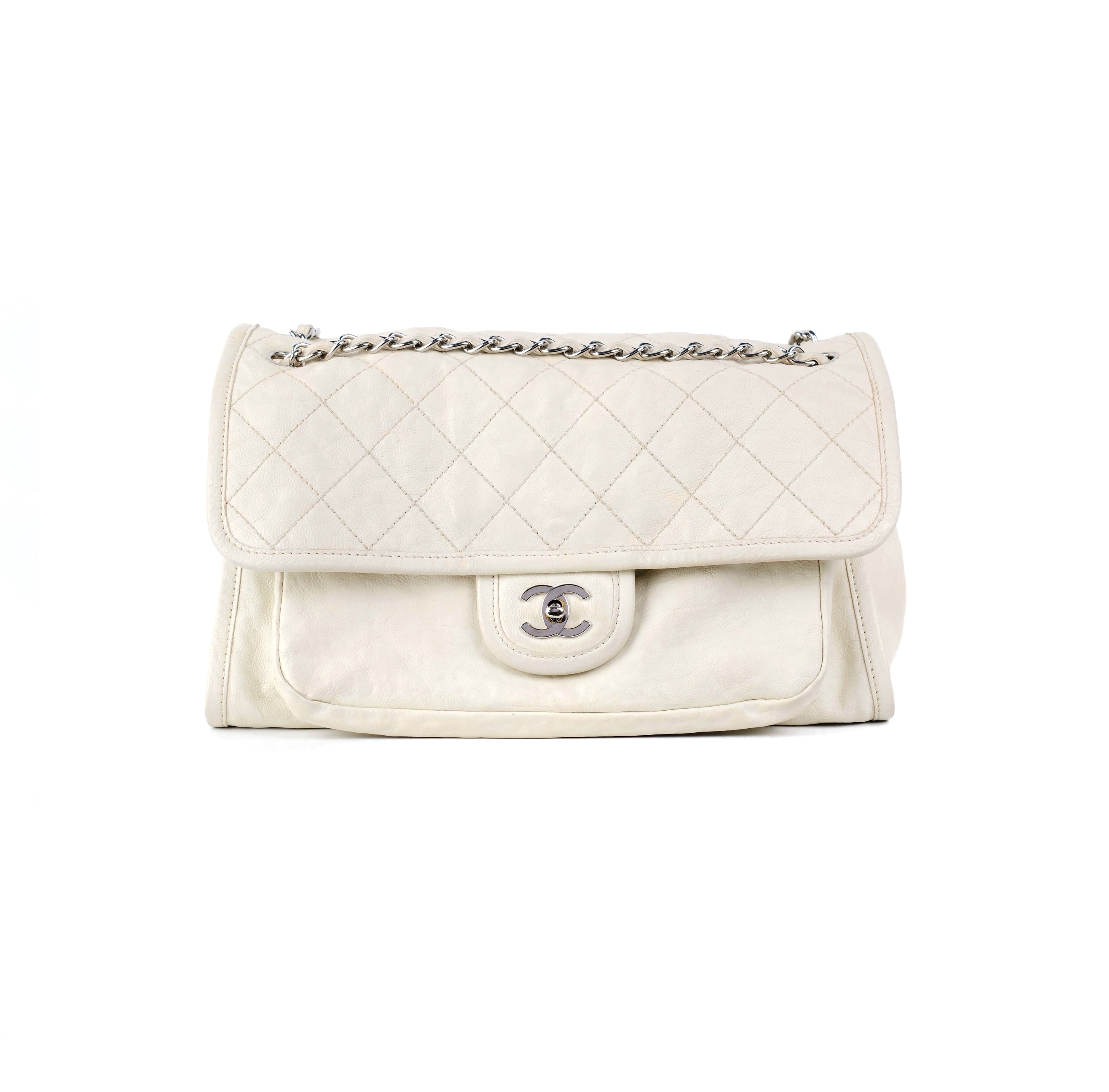 Chanel Seasonal Flap Bag in Ivory - Series 14 | Luxury Designer Handbag for Women | Perfect for Parties, Weddings & Special Occasions