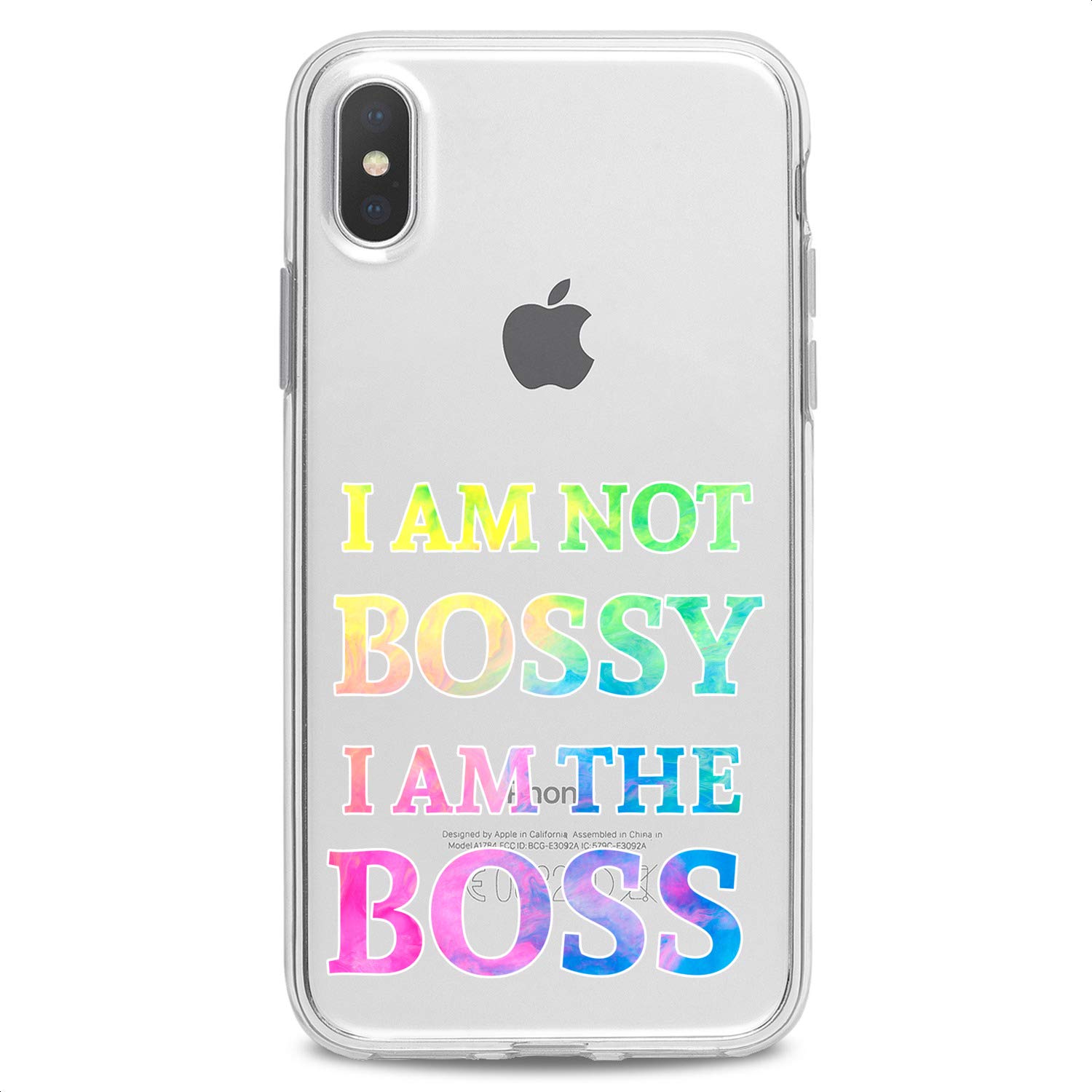 Premium TPU Phone Case for iPhone 16/15/14/13/12/11 Pro Max/Plus/Mini/XS/XR/X/8+/7/6/5/SE - Flexible Silicone Cover with Cute Boss Quote Print, Slim Colorful Design - Perfect for Women, Office Use & Everyday Protection