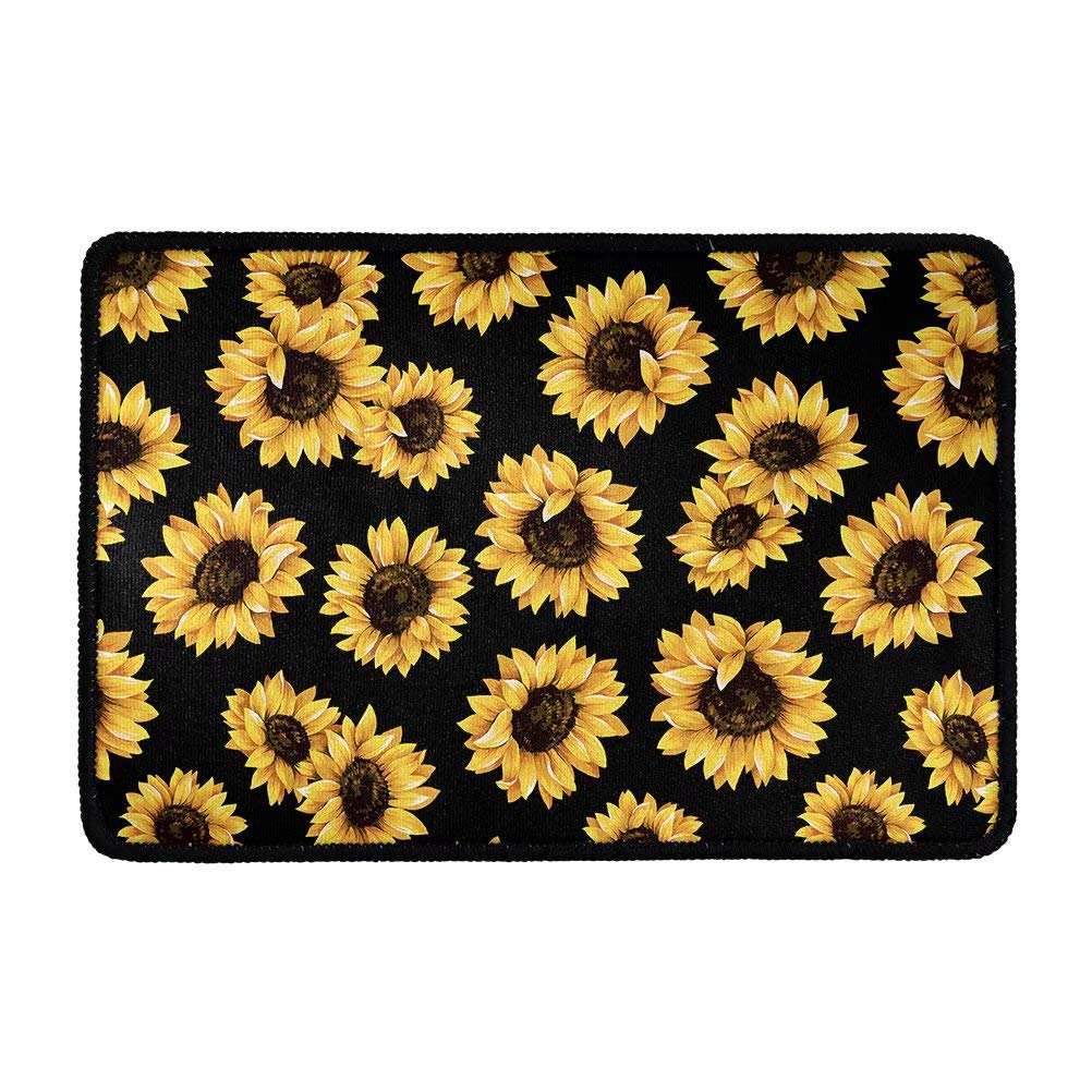 Large Non-Slip Sunflower Doormat with Rubber Backing - Indoor/Outdoor Waterproof Entryway Rug, Anti-Fatigue Kitchen & Bath Mat - Perfect for Home, Gym, Exercise Equipment & High Traffic Areas