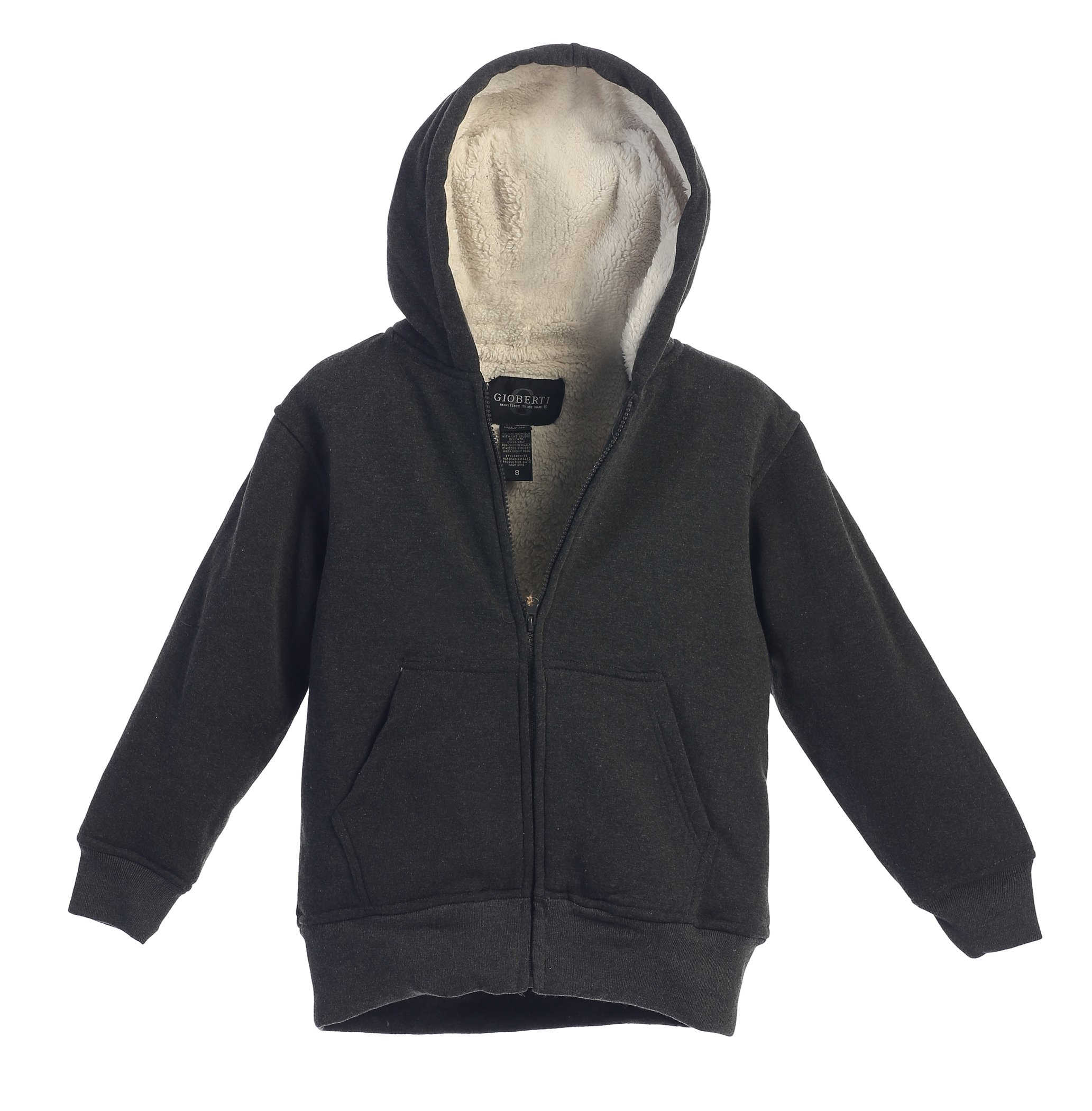 Gioberti Boys Zip Up Fleece Hoodie Jacket - Warm Winter Pullover for Kids - Perfect for School, Outdoor Play & Casual Wear