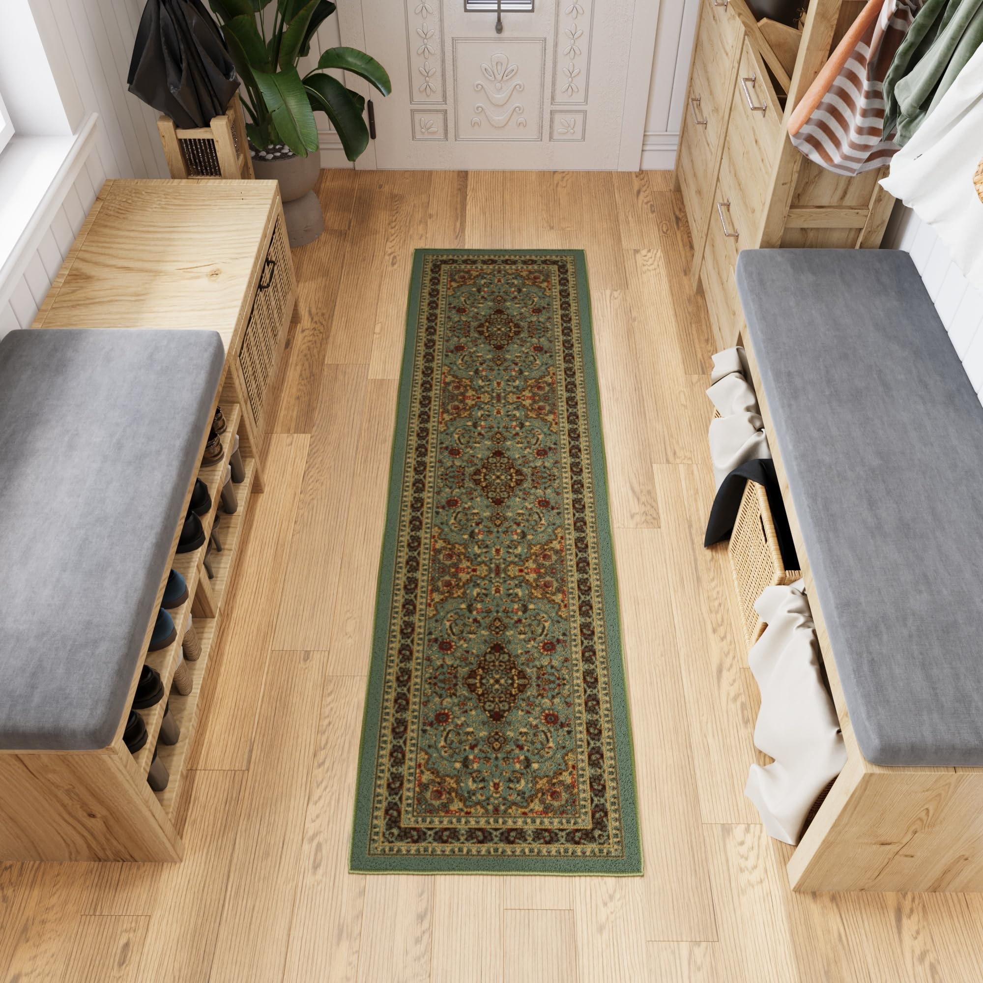 Ottomanson Non-Slip Hallway Runner Rug 1'10