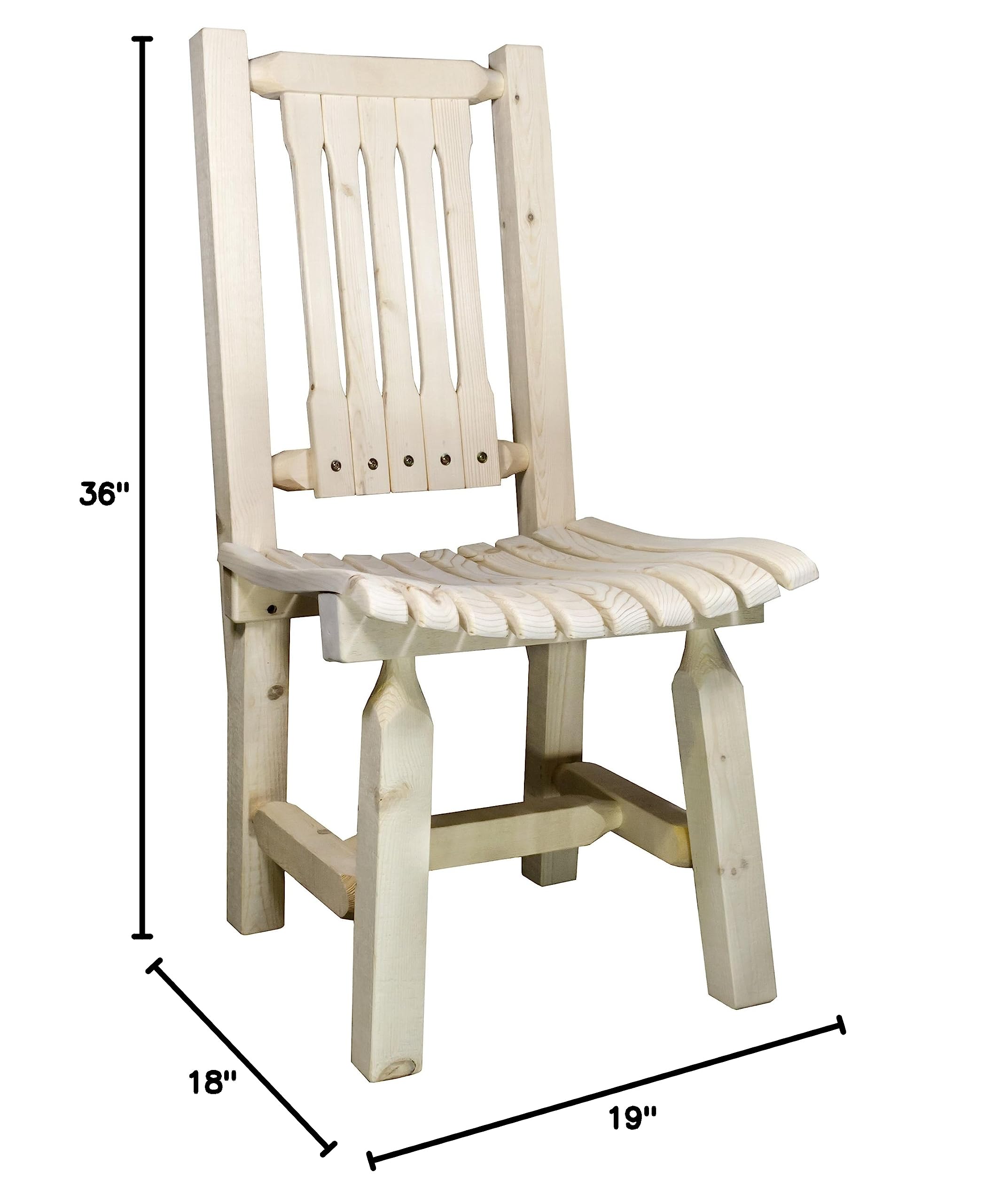 Montana Woodworks Homestead Collection - Unfinished Outdoor Patio Chair for DIY Enthusiasts | Perfect for Backyard, Garden, and Deck Relaxation