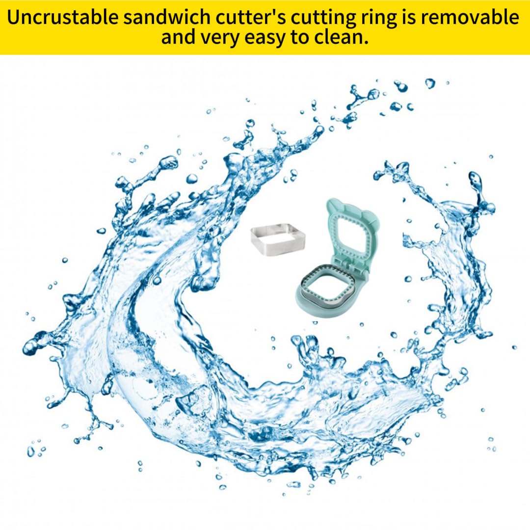 Sandwich Cutter and Sealer - Uncrustables Sandwich Maker for Easy Kids Lunch Prep | Square Sandwich Cutter for Breakfast & School Lunches (Light Blue) | Perfect for Meal Prep, Picnics & On-the-Go Snacks