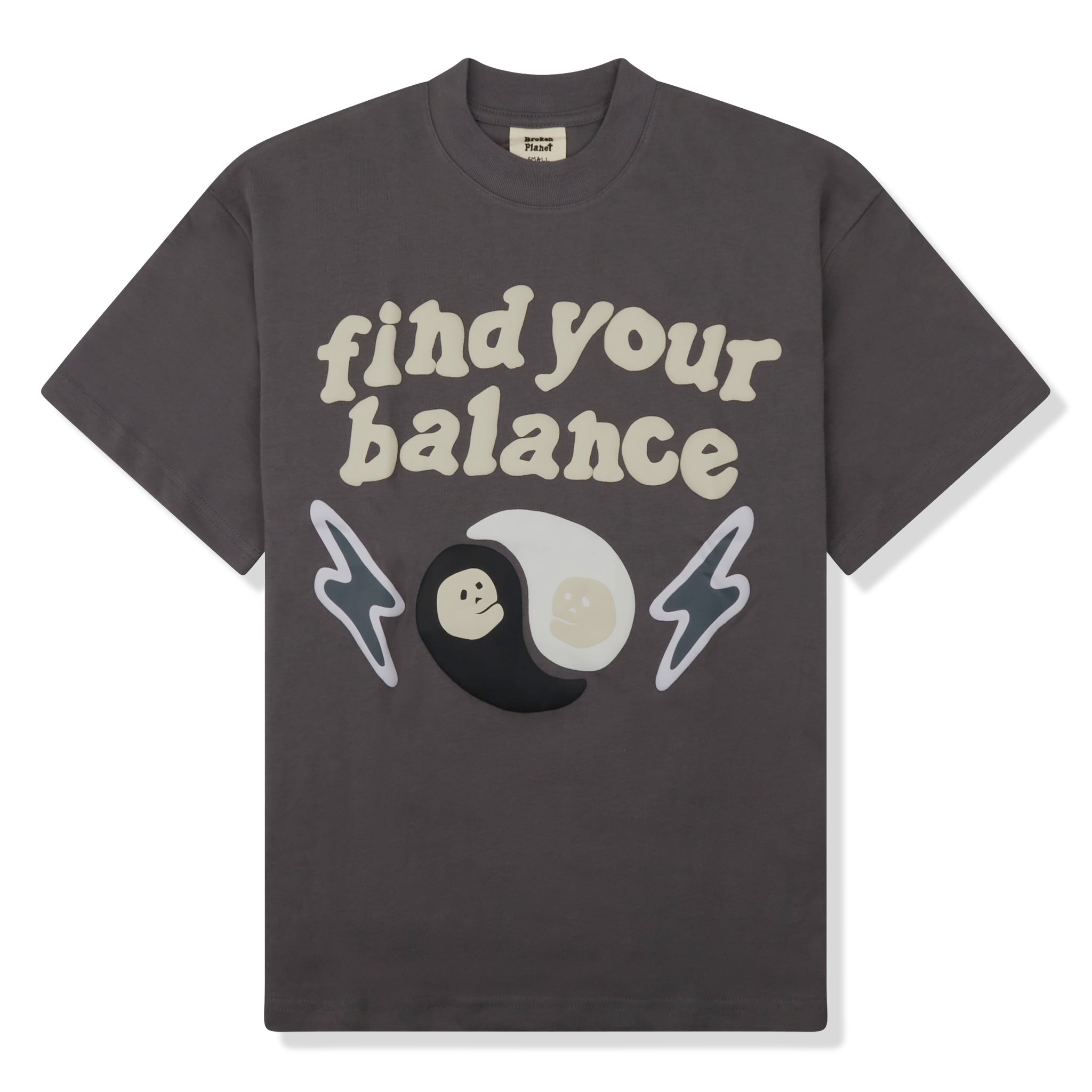 Broken Planet Find Your Balance Ash Grey T-Shirt | Trendy Graphic Tee for Men & Women | Perfect for Casual Wear, Street Style & Everyday Outfits