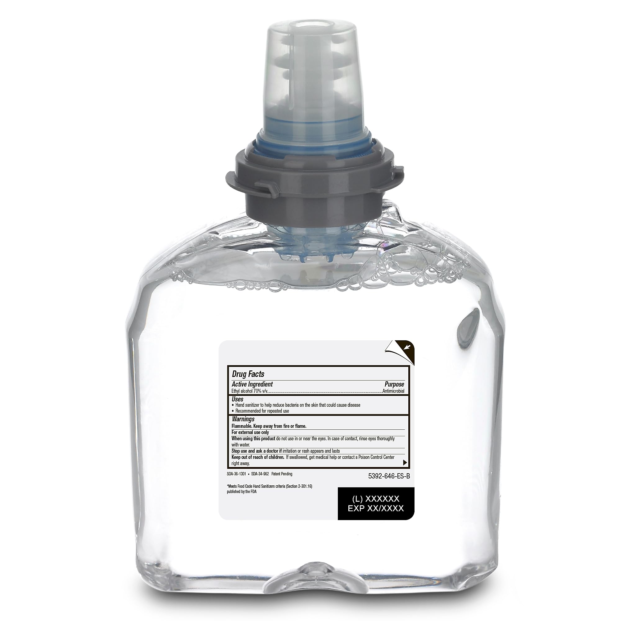 Purell TFX Dispenser Refill, 1200ml (2-Pack) | Antibacterial Foam Hand Sanitizer for Offices, Hospitals & Schools | Gojo 539202