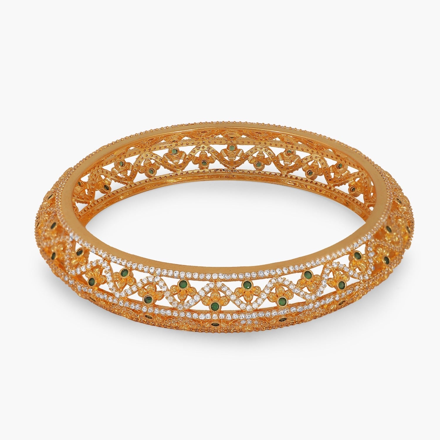 Milena Nakshatra CZ Crystal Bangles for Women - Elegant Cubic Zirconia Bracelets for Party, Wedding & Special Occasions