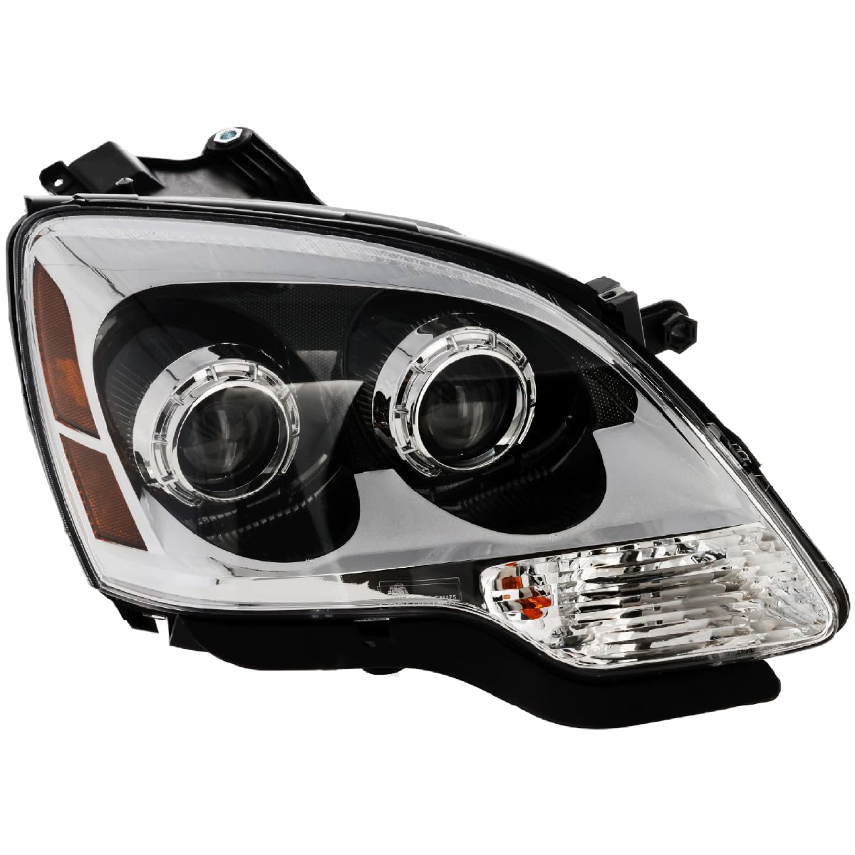 BAP For ACADIA 08-12 Right Headlamp Assembly - Halogen Headlight with Clear Projector Lens (CAPA Certified) | Replacement for GMC Acadia 2008-2012 Models | Perfect for Night Driving & Off-Road Adventures