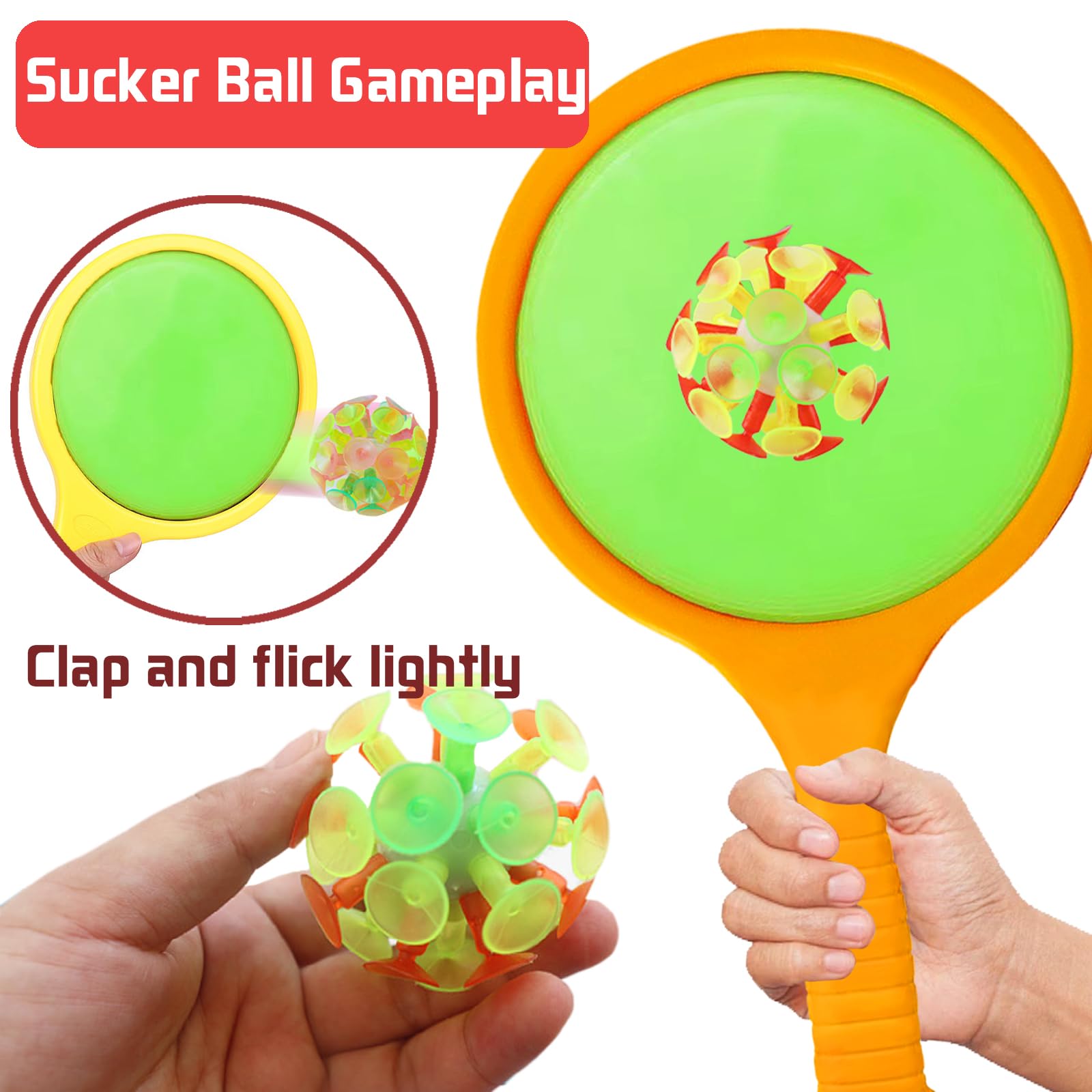 YOUYIKE Velcro Ball Catch Game Set for Kids - 2 Paddles & 2 Balls - Outdoor Beach Toys, Birthday Party Games, Backyard Fun Activities - Perfect for Family Bonding and Outdoor Play