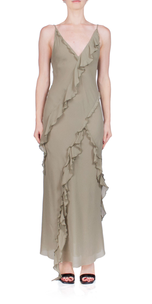Gabriel Frill Maxi Dress for Women - Elegant Flowy Long Summer Dress with Ruffles, Boho Chic Beach Wedding Guest Dress | Perfect for Vacations, Parties & Date Nights