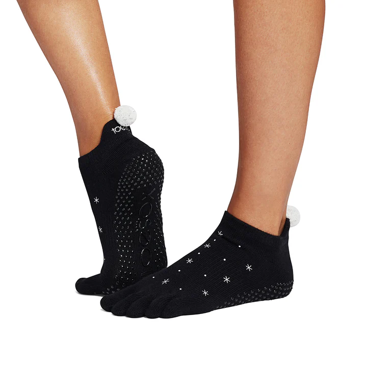 ToeSox Full Toe Low Rise Grip Socks - Non-Slip Yoga, Pilates & Barre Socks for Women - Spring and Fall 2024 Collection - Perfect for Dance, Workouts & Home Use