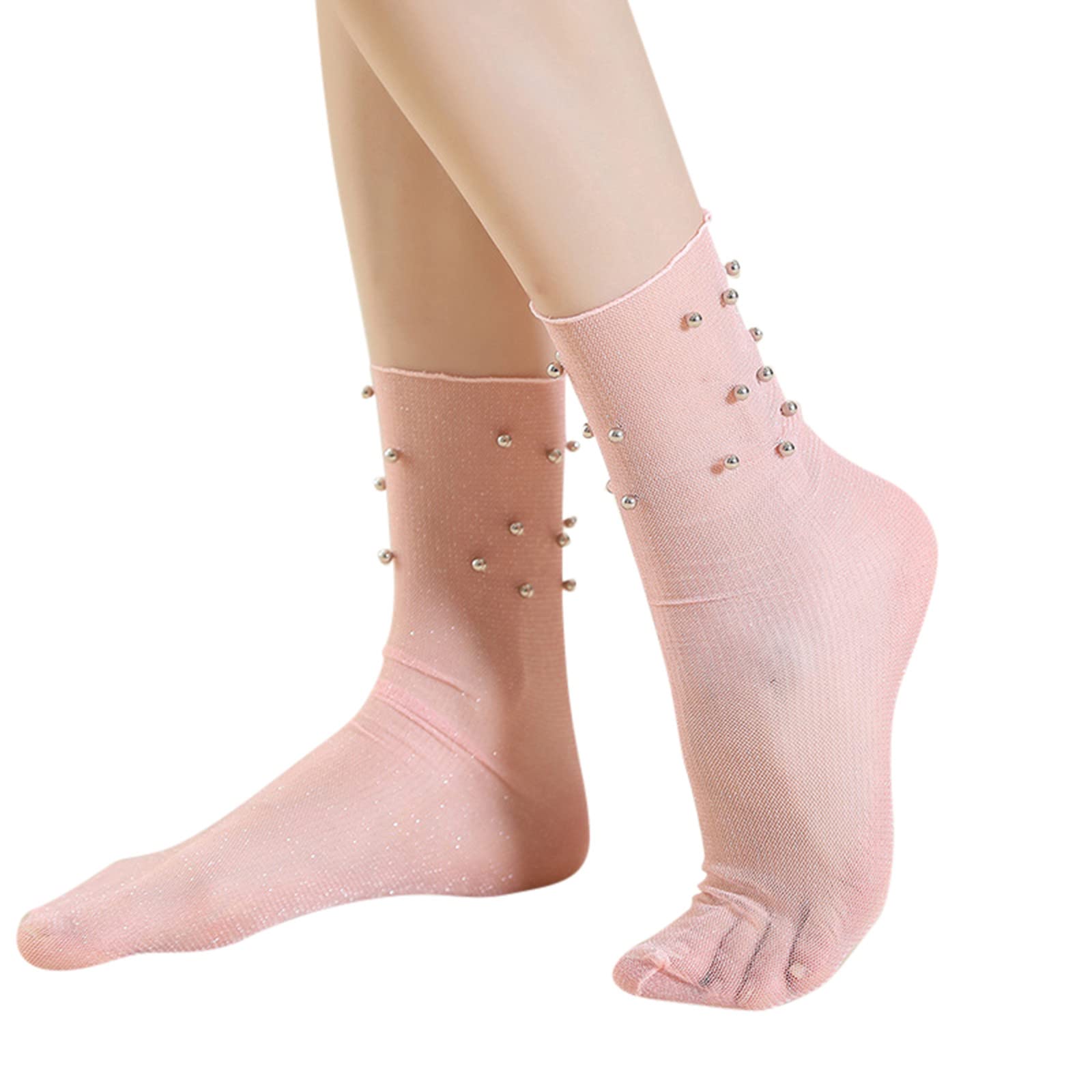 Sexy Women's Work Socks - Fashionable Silk Stockings with Breathable Lace Design, Solid Color Hosiery for Office, Party & Special Occasions