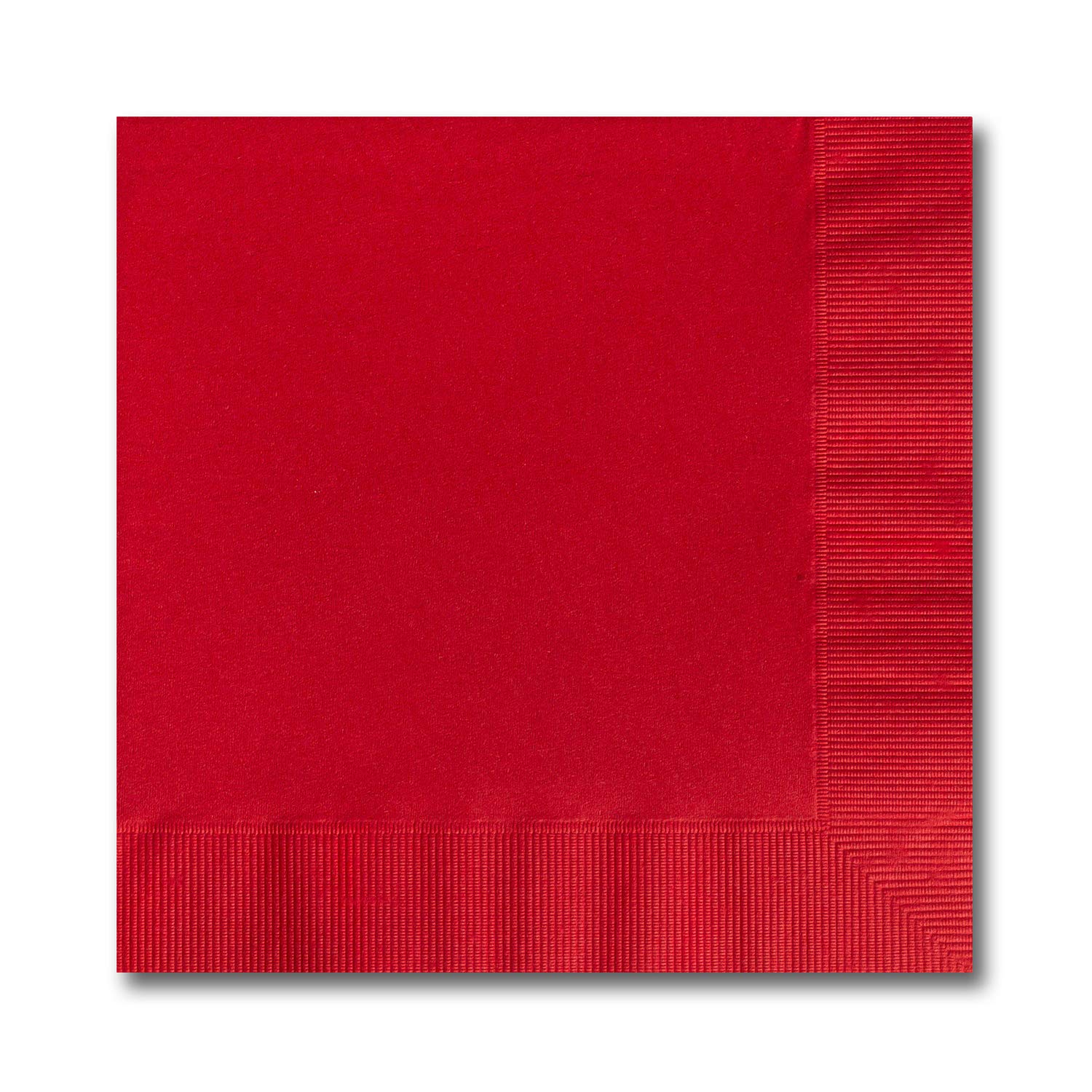 Premium Red Beverage Napkins - 100 Count, 4.75