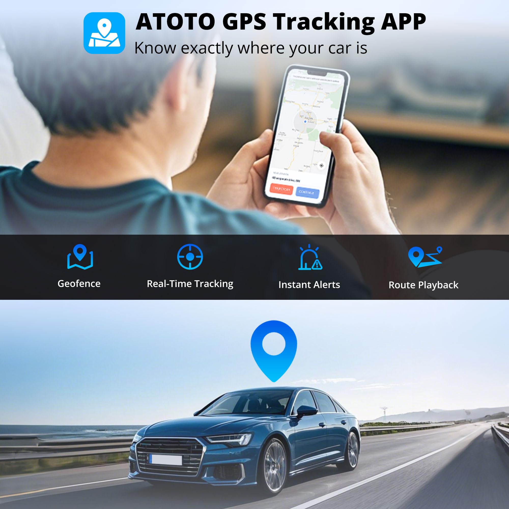 ATOTO 9 Inch Android Car Stereo Double Din Head Unit with Dash & Rear View Camera - 2GB RAM 32GB ROM, Wireless Apple CarPlay & Android Auto, Mirror Link, GPS Navigation, Dual Bluetooth, WiFi/BT/USB Tethering, HD LRV - Perfect for Road Trips & Daily Commuting
