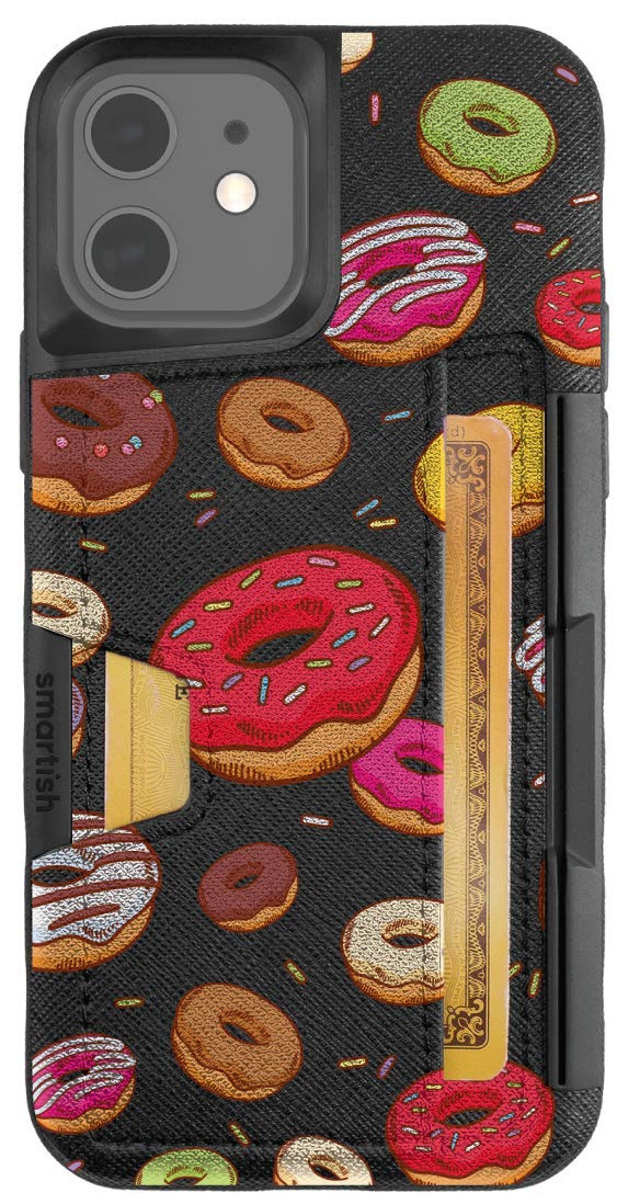 Smartish Donut Lie to Me Slim Protective Wallet Case for iPhone 12/12 Pro with Kickstand & Credit Card Holder | Wallet Slayer Vol 2 | Perfect for Everyday Use, Travel & Hands-Free Viewing