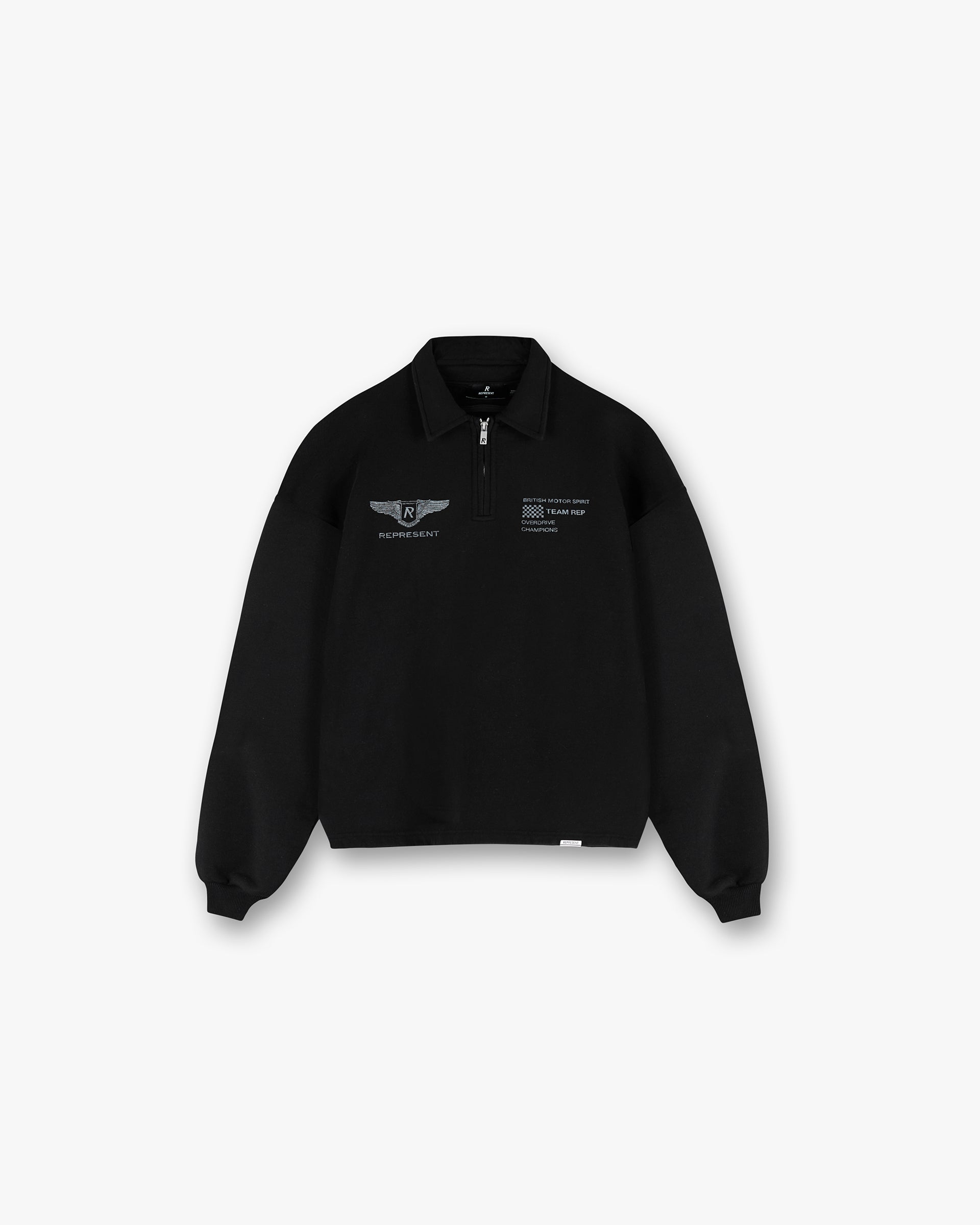 Team Rep Quarter Zip Pullover Fleece Jacket - Jet Black - Lightweight & Breathable for Outdoor Sports & Casual Wear