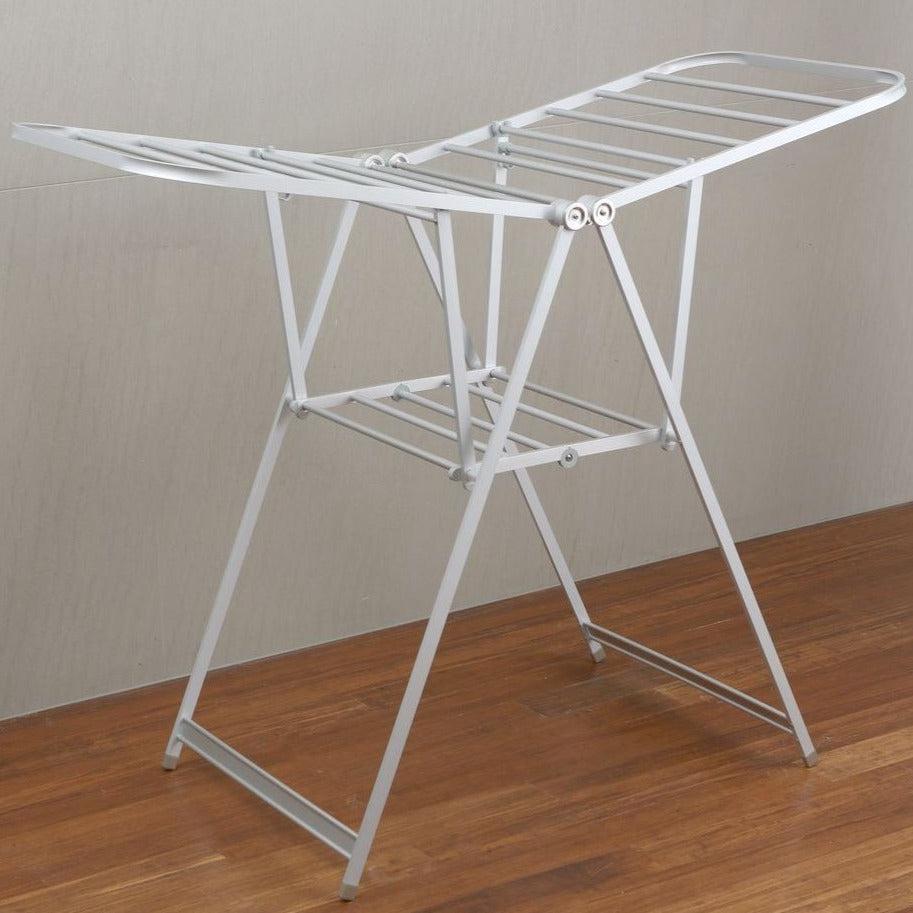 Limited Edition Silver Aluminum A-Frame Clothes Drying Rack - Space Saving Laundry Solution for Apartments, Dorms & Travel