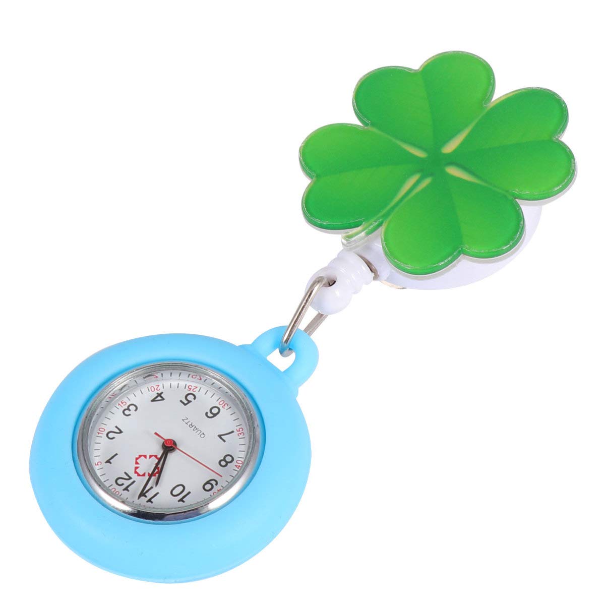 Retractable Nurse Watch with Clip - Waterproof Quartz Wristwatch for Nurses & Doctors - Adjustable Lapel Pocket Watch for Medical Professionals - Perfect for Hospital Shifts, Clinical Duties & Healthcare Work (Green)