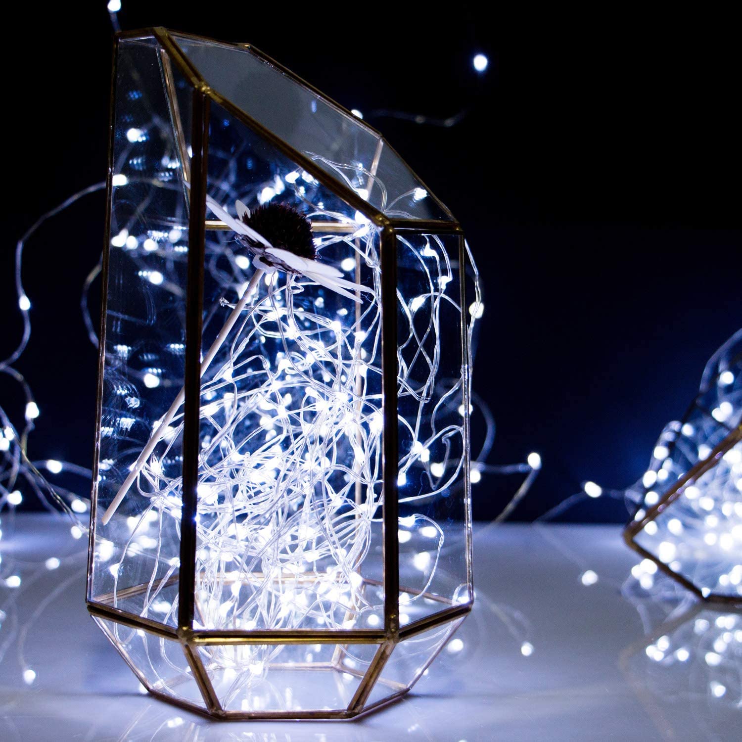 Minetom 5 Pack 7 FT 20 LED Battery Operated Fairy Lights with Timer - Waterproof Silver Wire String Lights for Bedroom, Christmas, Home, Party, Wedding Decor (Pure White) | Perfect for Indoor & Outdoor Holiday Lighting, Garden Accents, and Cozy Ambiance