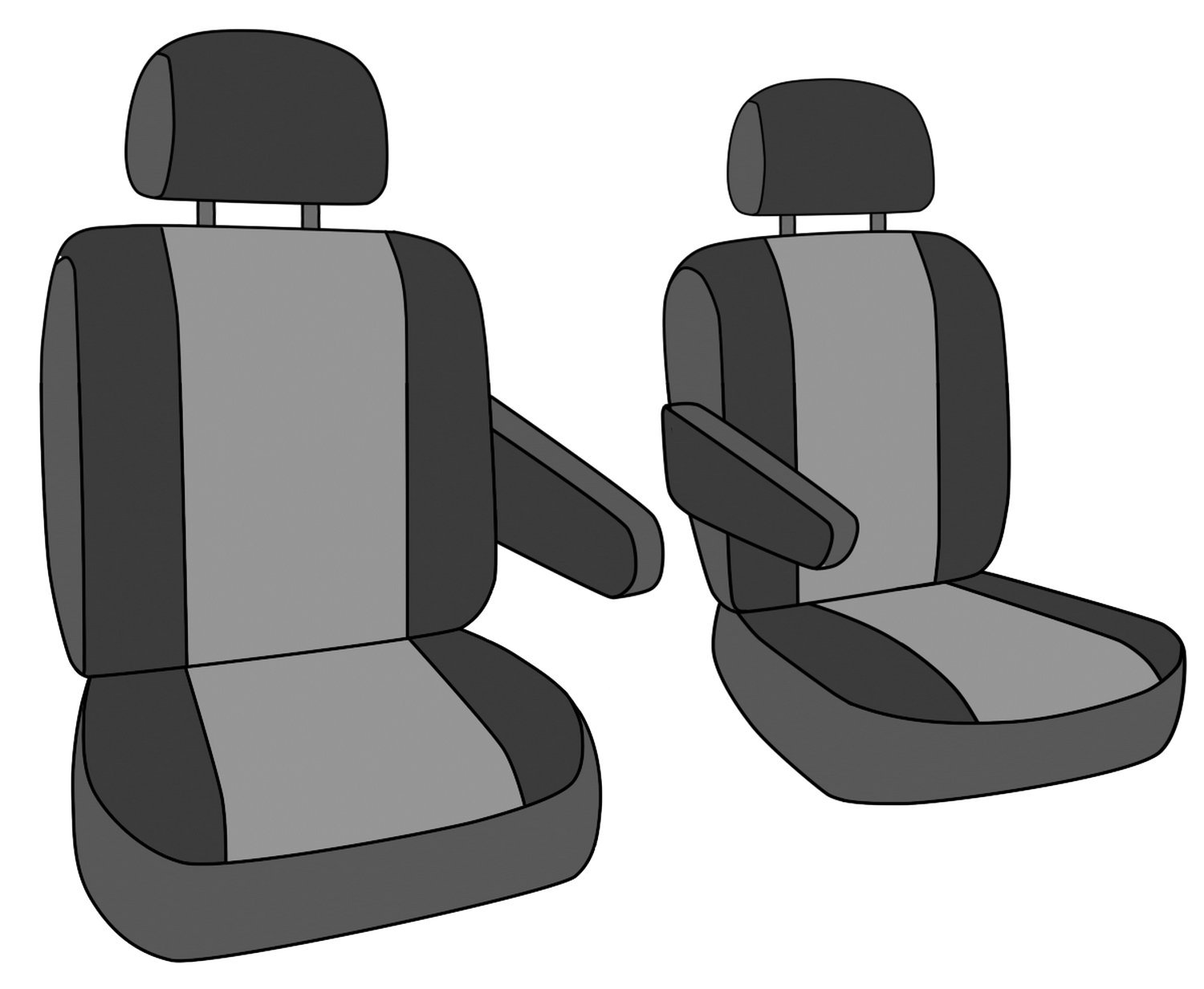 Premium Neoprene Car Seat Covers for 2018-2024 Honda Odyssey - Custom Fit Front Bucket Seat Protectors with Black Insert & Trim (1 Pair) - Waterproof, Durable & Easy Installation - Perfect for Family Road Trips, Daily Commute & Pet Protection