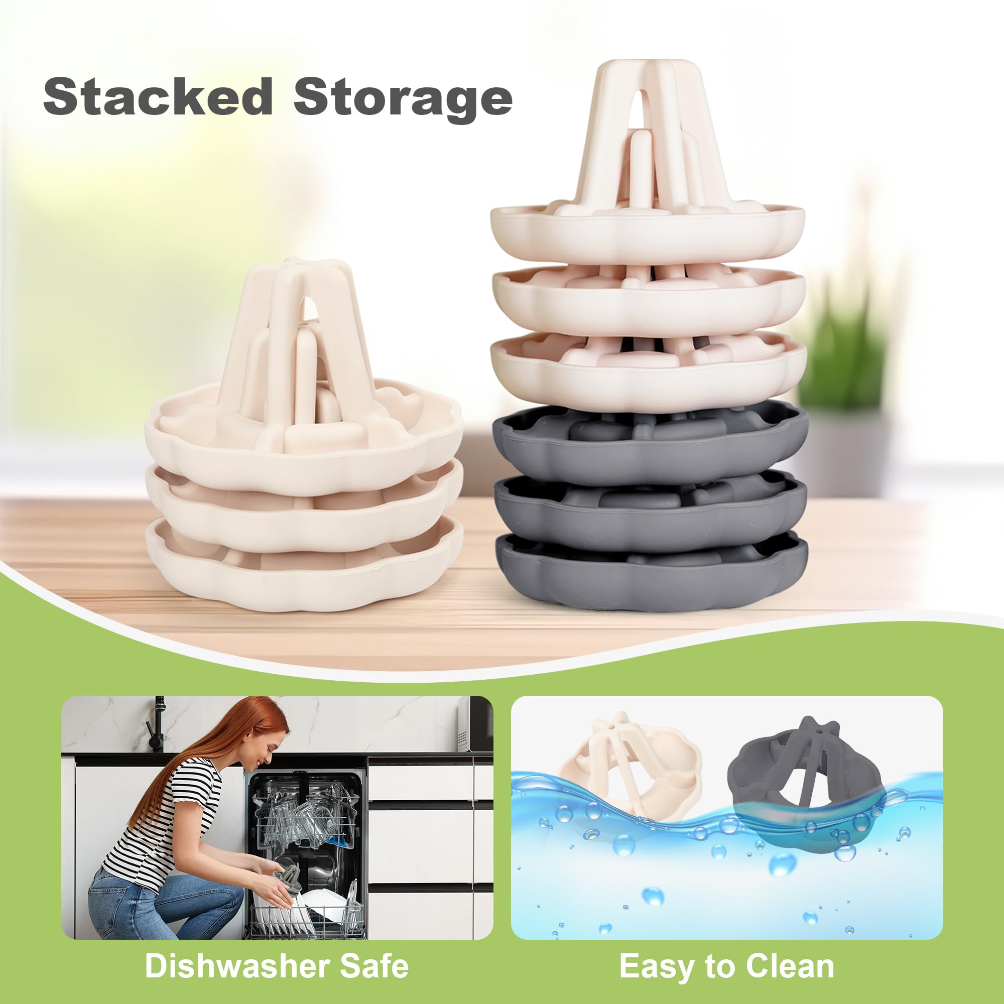 Silicone Water Bottle Drying Rack - Large Capacity Bottle & Tumbler Holder, Space-Saving Mug Dryer for Kitchen Countertop | Dishwasher Safe | Perfect for Baby Bottles, Sports Bottles & Coffee Mugs