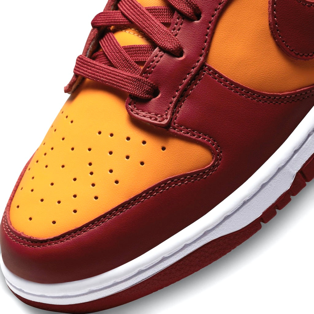 Nike Dunk Low Retro Men's Shoes - Midas Gold, Tough Red & White Colorway | Casual Sneakers for Streetwear & Everyday Fashion
