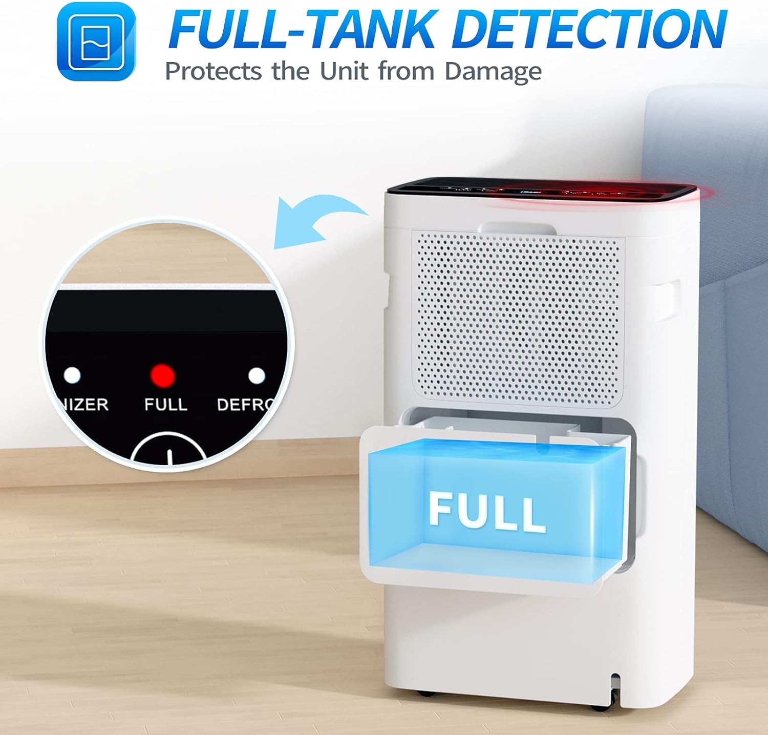 Powerful AIRPLUS Dehumidifier for Basement & Large Rooms - 30 Pints Capacity, 1,500 Sq. Ft Coverage with Drain Hose (AP2011N) - Ideal for Home, Bedroom & Damp Spaces