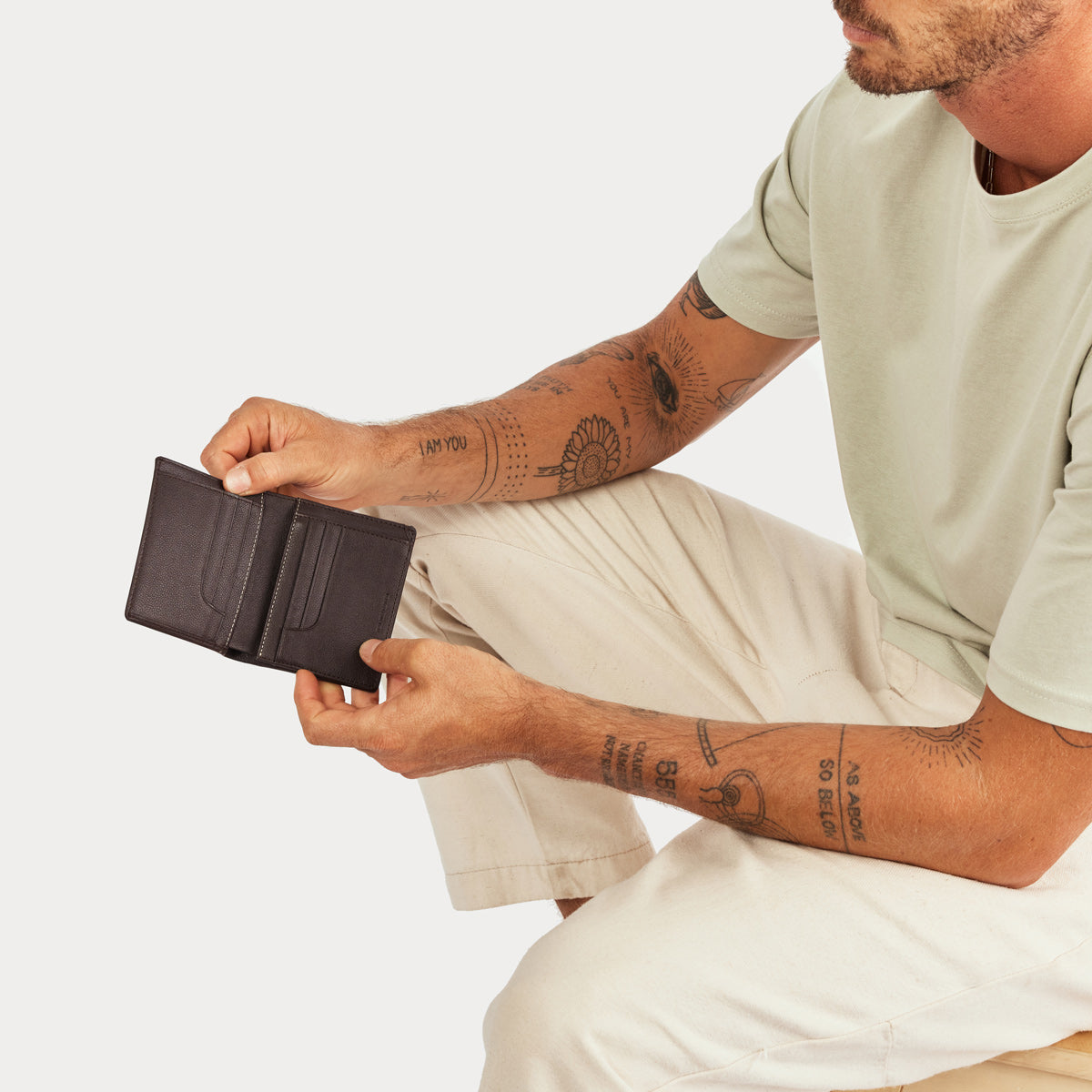 Nathaniel Genuine Leather Wallet for Men - Chocolate Brown RFID Blocking Bifold Wallet - Perfect for Everyday Use, Travel, and Business