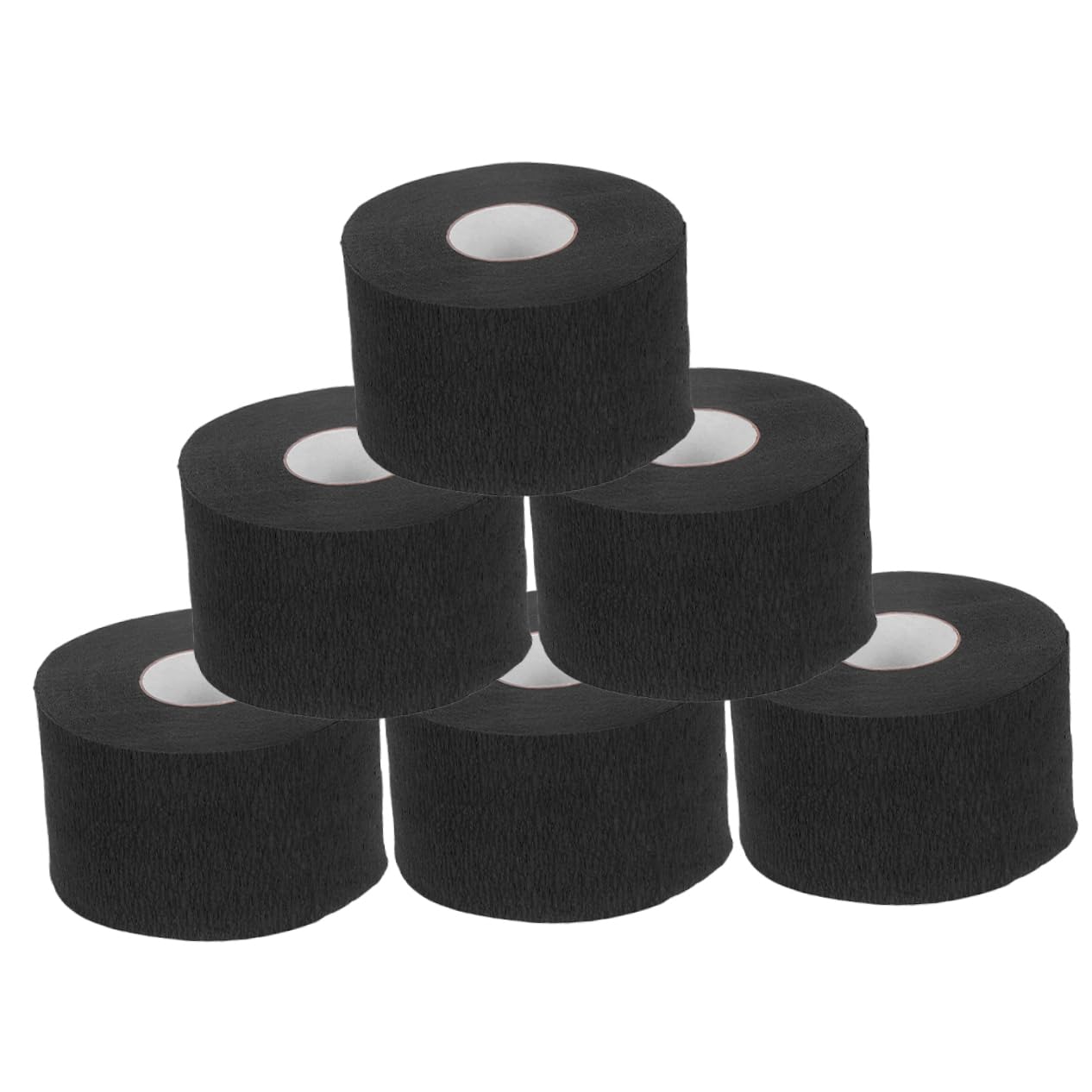 6 Rolls Stretchy Hairdressing Neck Wrap - Black Salon Neck Strips for Barber & Hair Cutting | Disposable Stretch Paper Neck Band for Haircuts, Shaving & Styling | Salon, Home & Professional Use