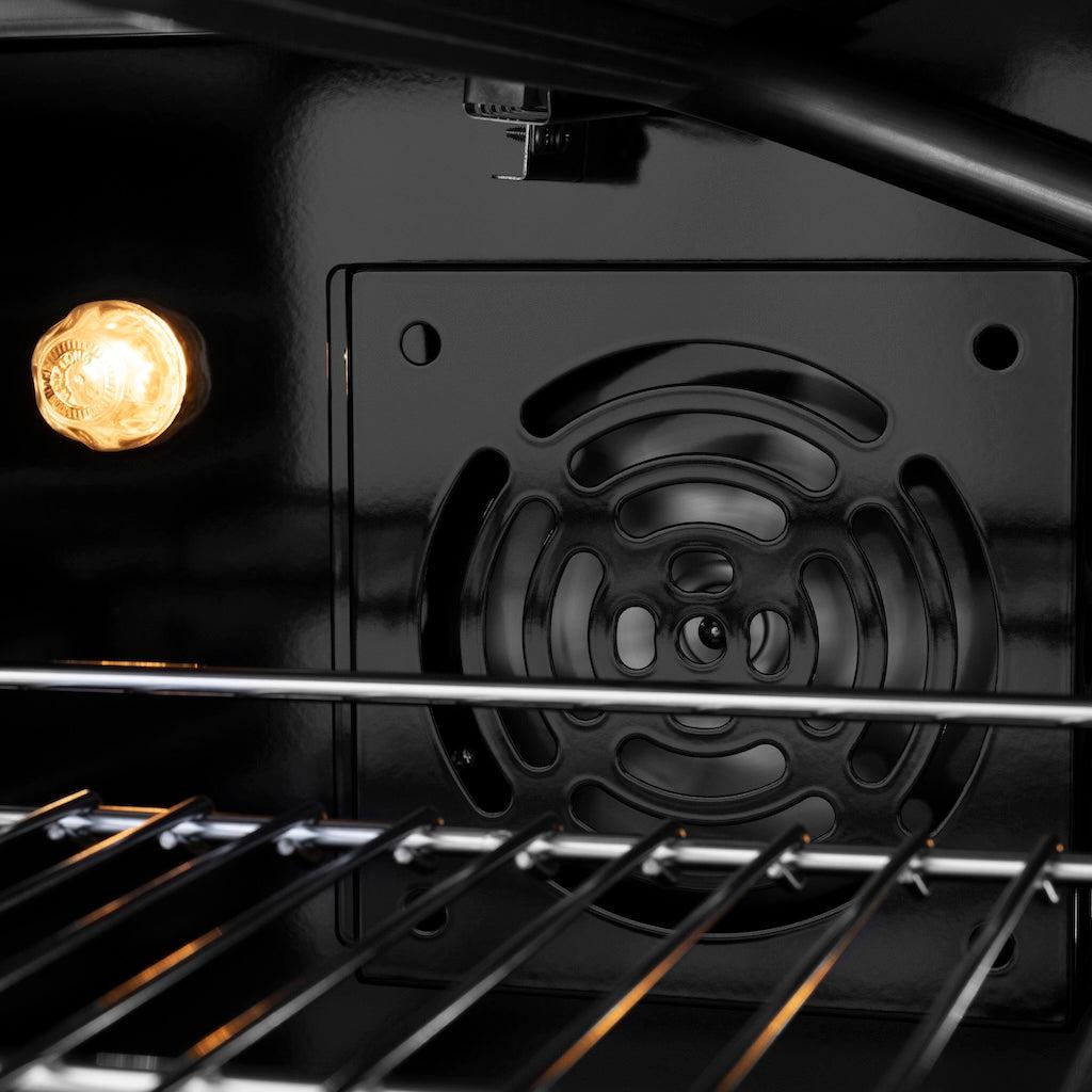 ZLINE Autograph Edition 30-inch 4.2 cu. ft. Gas Range with 4 Burner Cooktop & Convection Oven - Satin Stainless Steel with Matte Black Accents (SGRSZ 30 MB) - Perfect for Modern Kitchens, Home Chefs & Professional Cooking