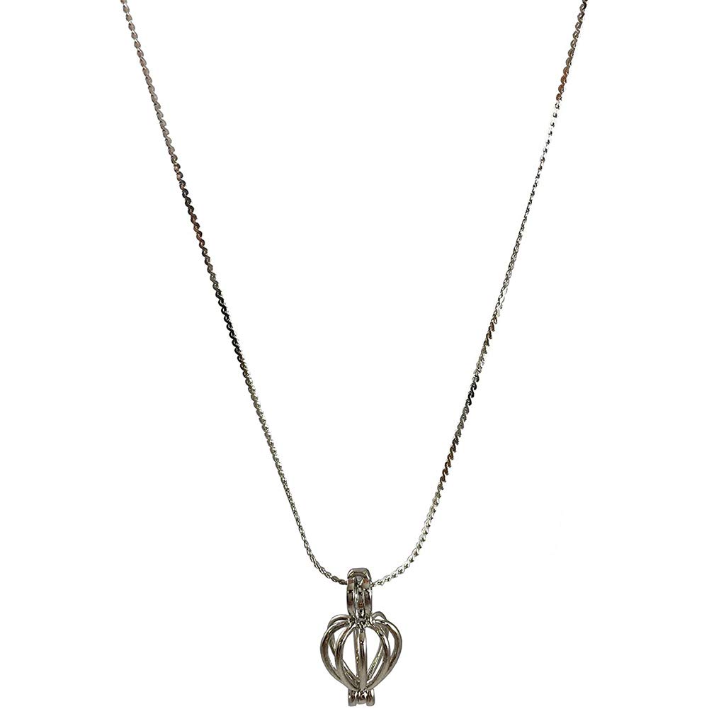 Elegant Freshwater Cultured Pearl Necklace Set - Pearl Cage Pendant with Stainless Steel Chain, Jewelry Gift Box for Women (Christmas, Birthday, Anniversary) | Perfect for Date Nights, Weddings & Special Occasions