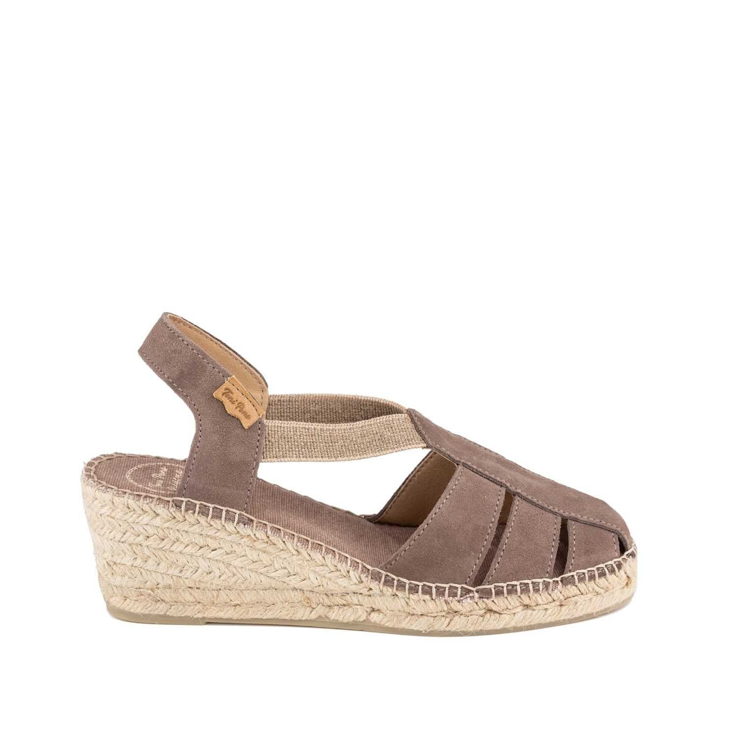 Women's Plain Suede Leather Wedge Espadrille Shoes - Comfortable Casual Summer Sandals for Beach, Vacation & Everyday Wear