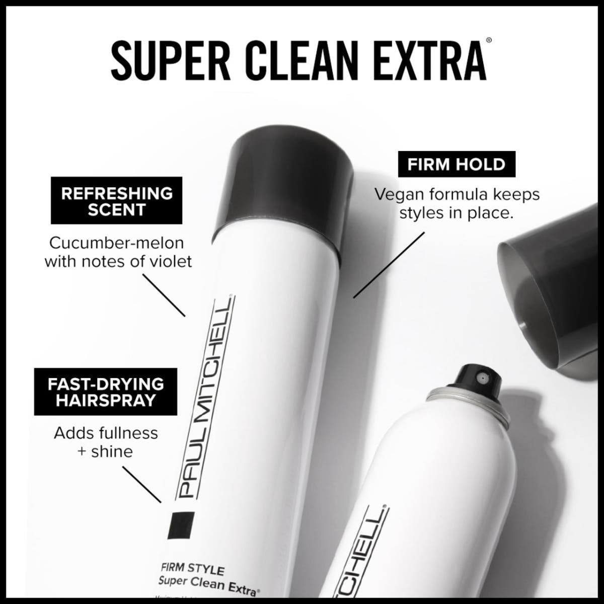 Super Clean Extra Finishing Hairspray - Strong Hold, Shine & Frizz Control for All Hair Types | Perfect for Styling, Updos & Everyday Use