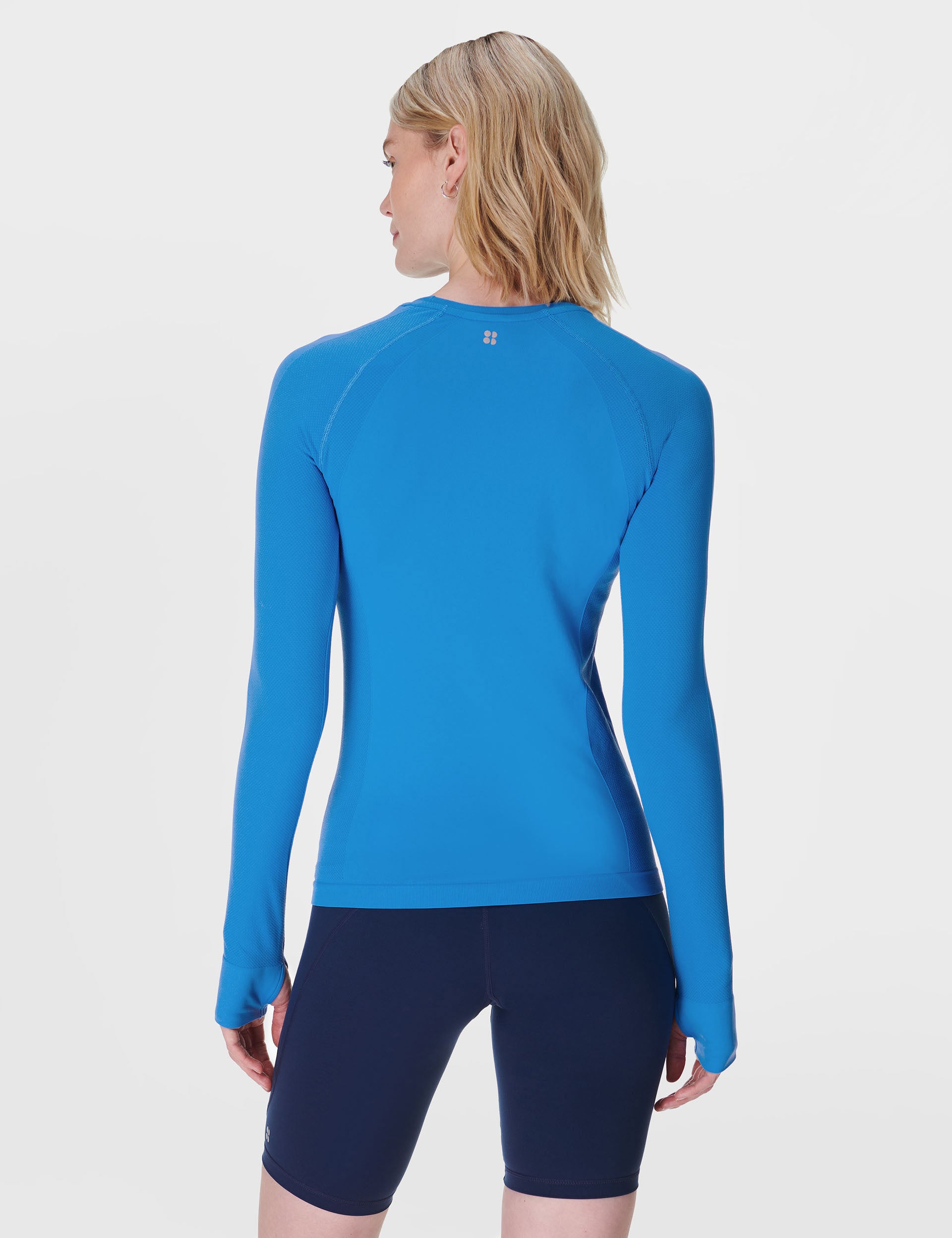High-Performance Seamless Long Sleeve Workout Top for Women & Men - Moisture-Wicking Gym Shirt in Tidal Blue - Ideal for Yoga, Running & Fitness Training