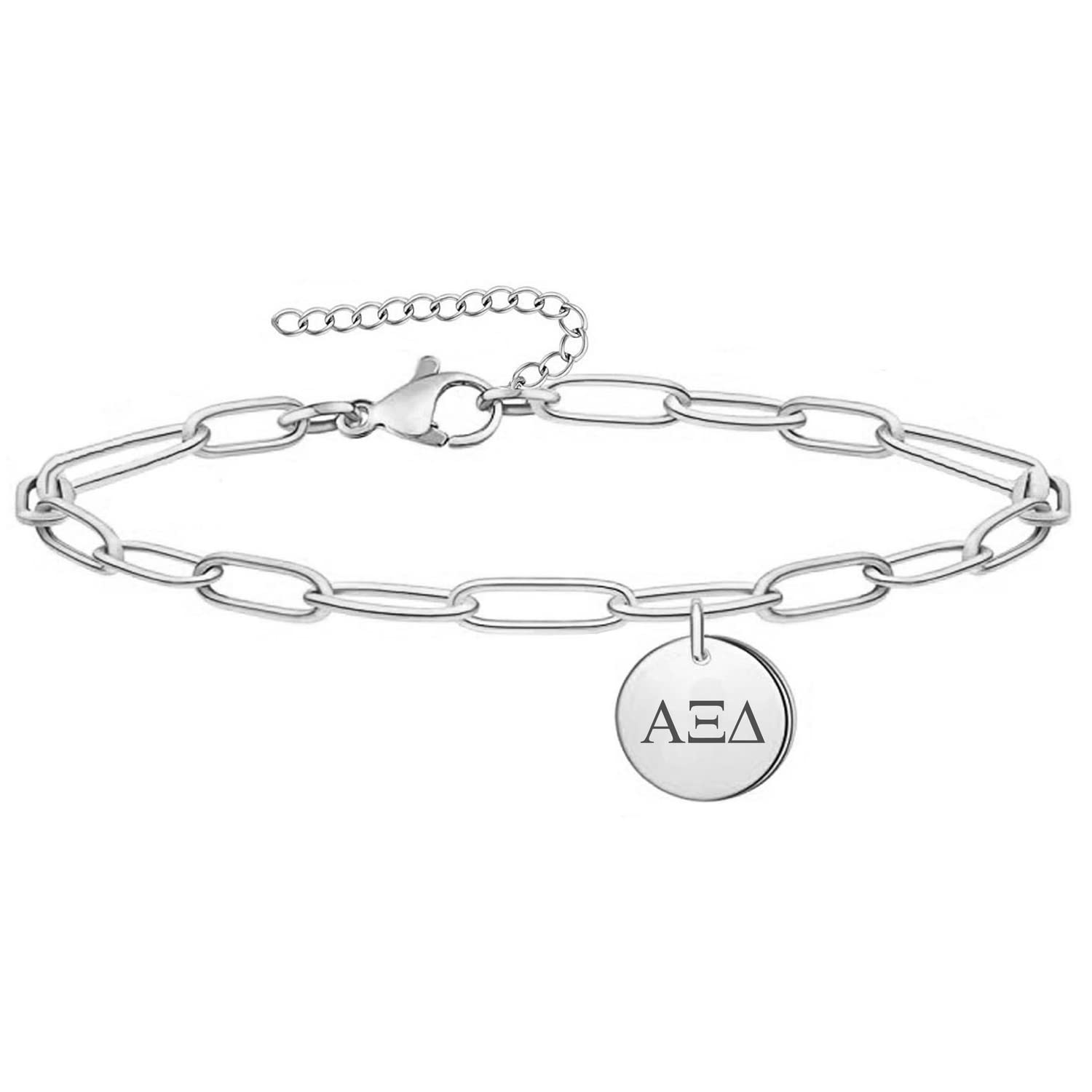 Alpha Xi Delta Sorority Bracelet - Paper Clip Link Friendship Bracelet for Greek Life, Sisterhood Gifts & College Events