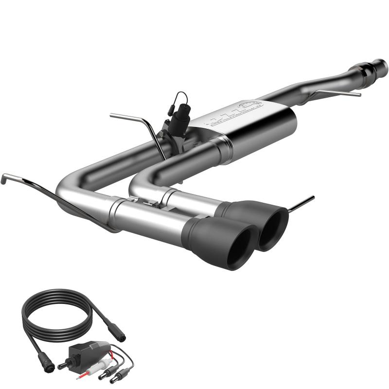 2014-2018 Chevy Silverado & GMC Sierra QTP Screamer Side Exit Cat-Back Exhaust System with Black Tips - High Performance Upgrade for Off-Road & Street Racing