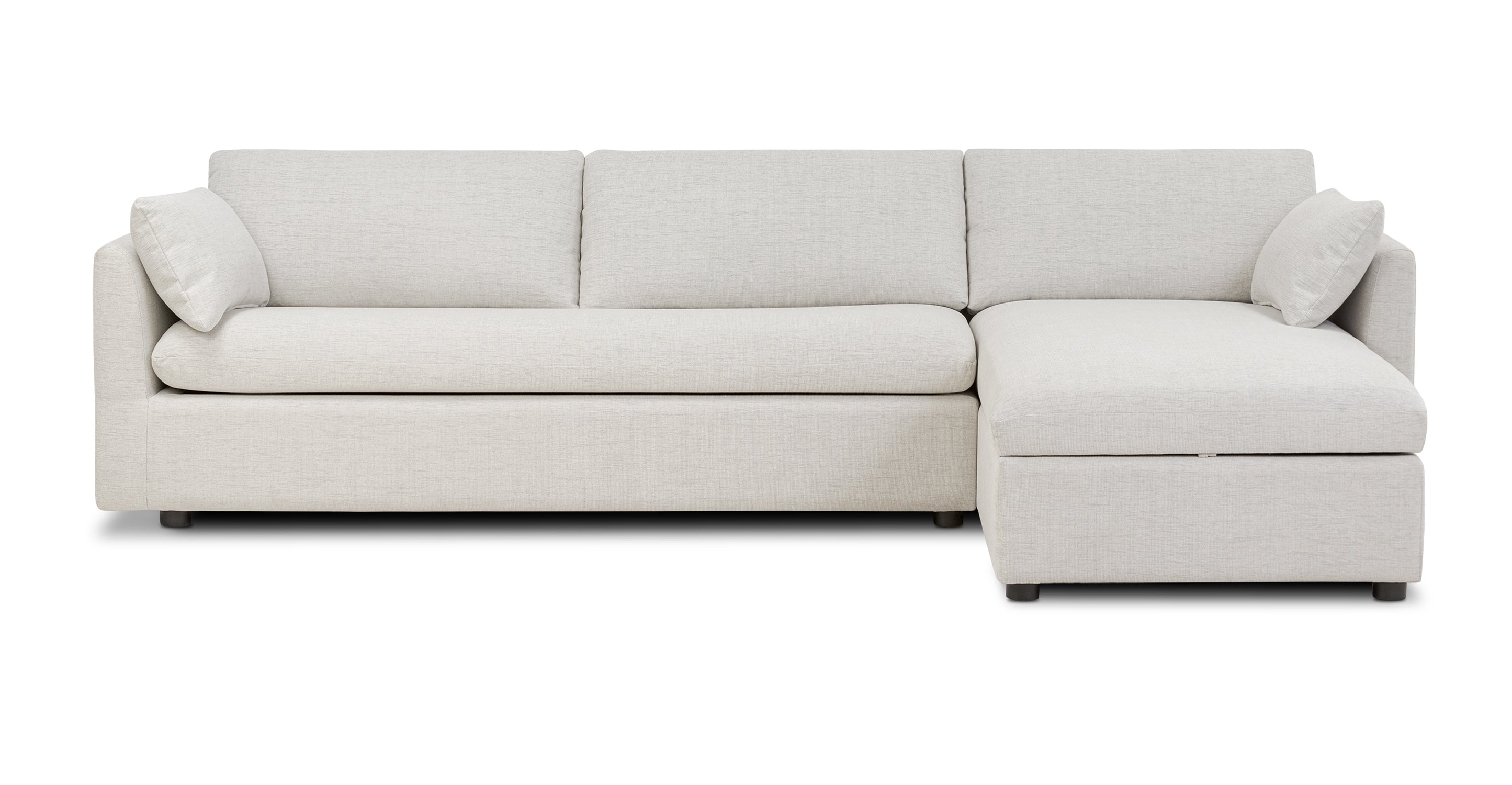 Argos Right Facing Sleeper Sectional Sofa Bed - Convertible L-Shaped Couch with Storage | Modern Living Room Furniture for Small Spaces | Perfect for Apartments, Guest Rooms & Home Theater Seating