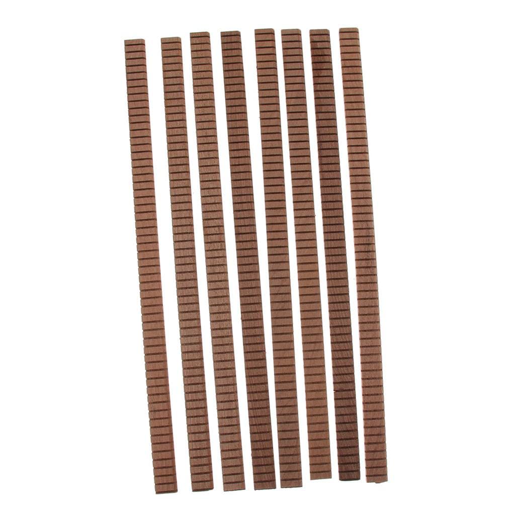 8 Pcs Purfling Binding Inlay Strips for Guitar Violin Luthier DIY Repair - Woodworking Craft Supplies for Instrument Making & Restoration