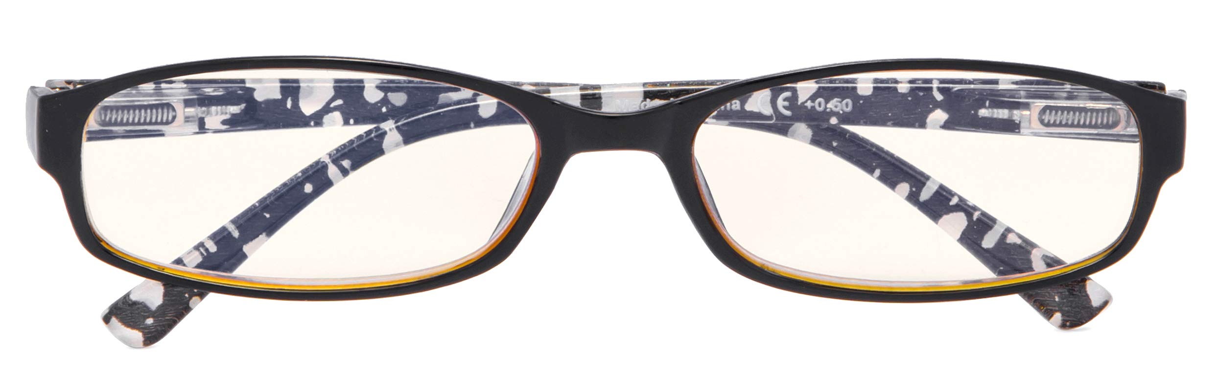 CessBlu Blue Light Blocking Reading Glasses for Women - UV Protection, Anti-Glare, Polka Dots Pattern (Black, +0.75) - Perfect for Computer Work, Reading & Digital Screen Use