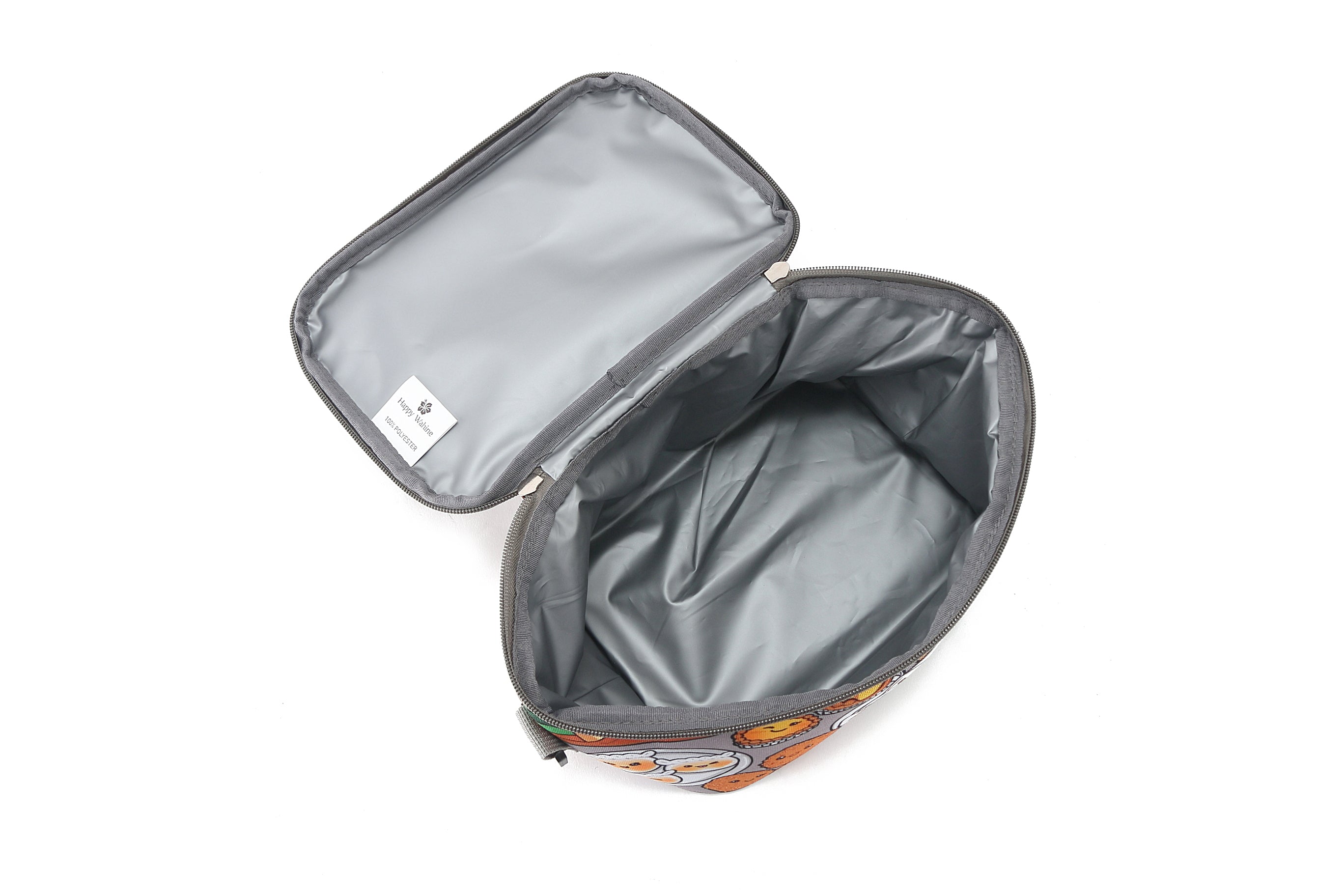Small Insulated Cooler Tote Bag for Picnics, Beach & Lunch - Stylish Grey Dim Sum Design | Perfect for Outdoor Activities, Groceries & Food Storage