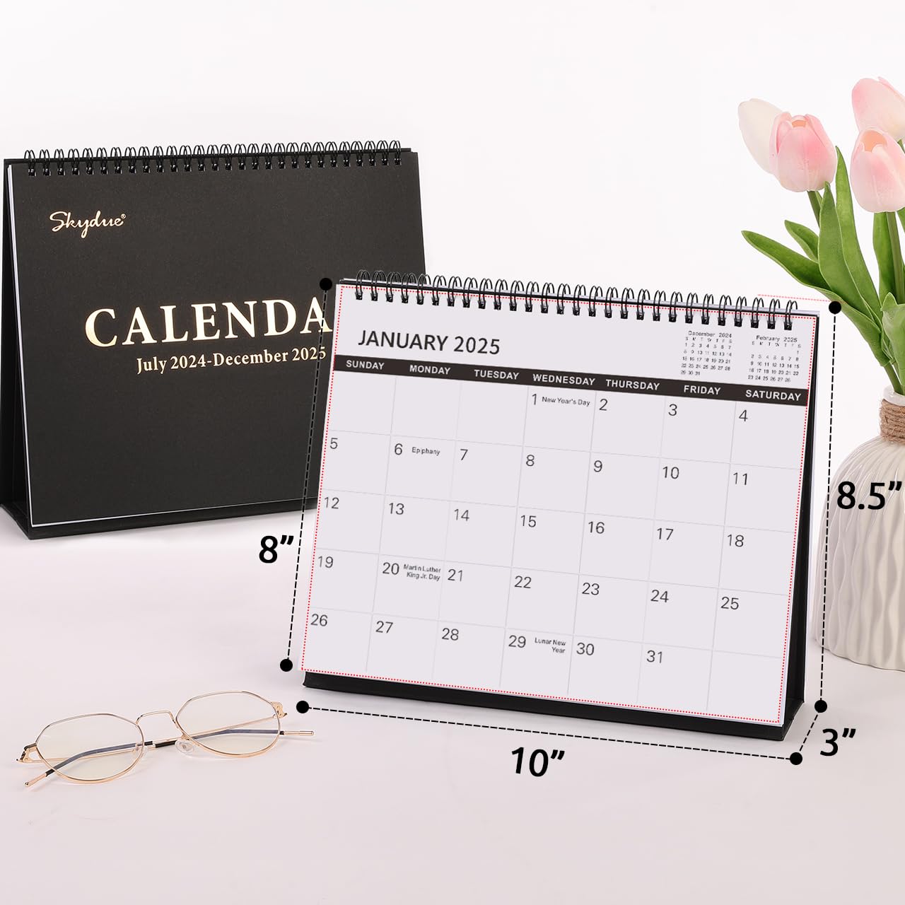 SKYDUE 18-Month Desk Calendar 2025-2026 (Jan 2025-Jun 2026) - 10