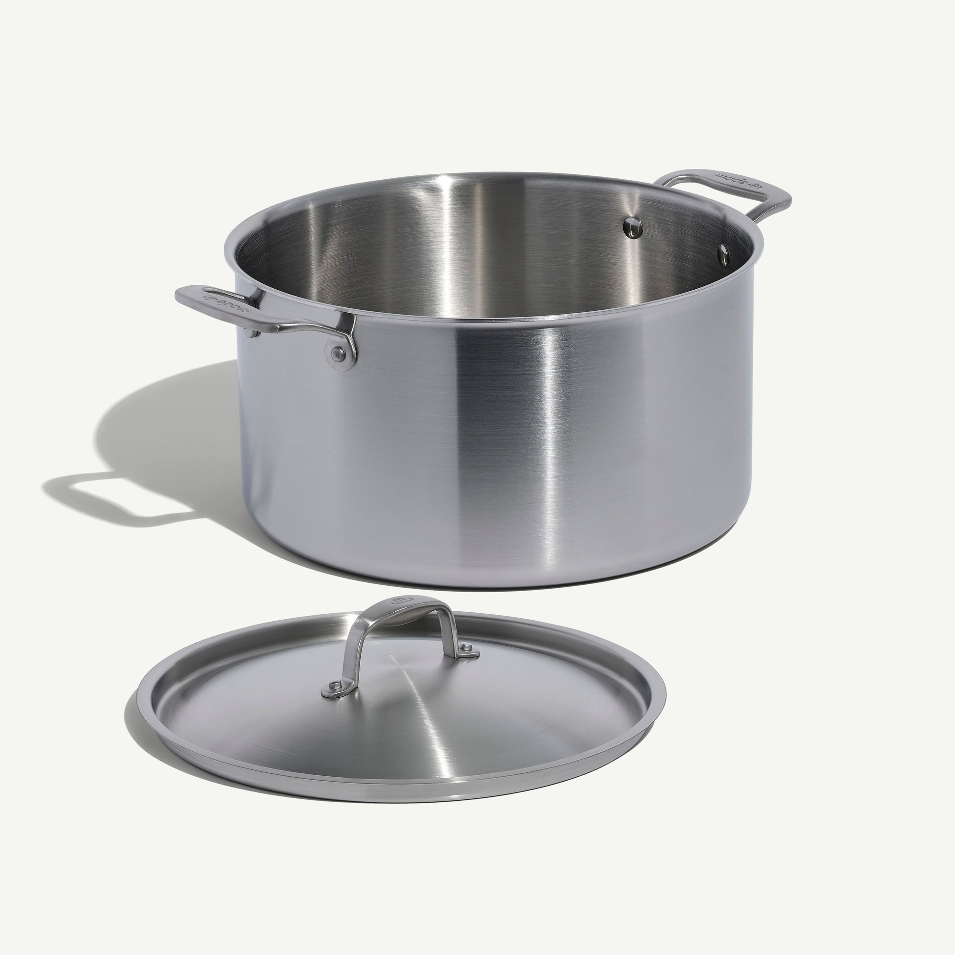 Premium 12 QT 5-Ply Stainless Steel Stock Pot - Made in USA - Heavy Duty Cooking Pot for Soups, Stews, Pasta & Large Family Meals - Professional Grade Kitchen Cookware