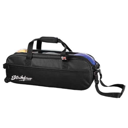 KR Strikeforce Eliminator Black Slim Triple Tote Bowling Bag - Lightweight Durable Bowling Accessories for Men & Women - Perfect for League Play, Tournaments & Practice Sessions