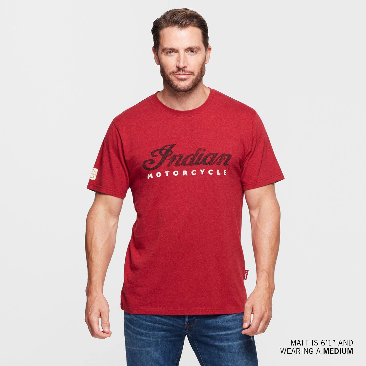 Men's Red Marl Script Logo T-Shirt - Soft Cotton Casual Tee for Everyday Wear | Perfect for Streetwear, Weekend Outfits & Casual Gatherings