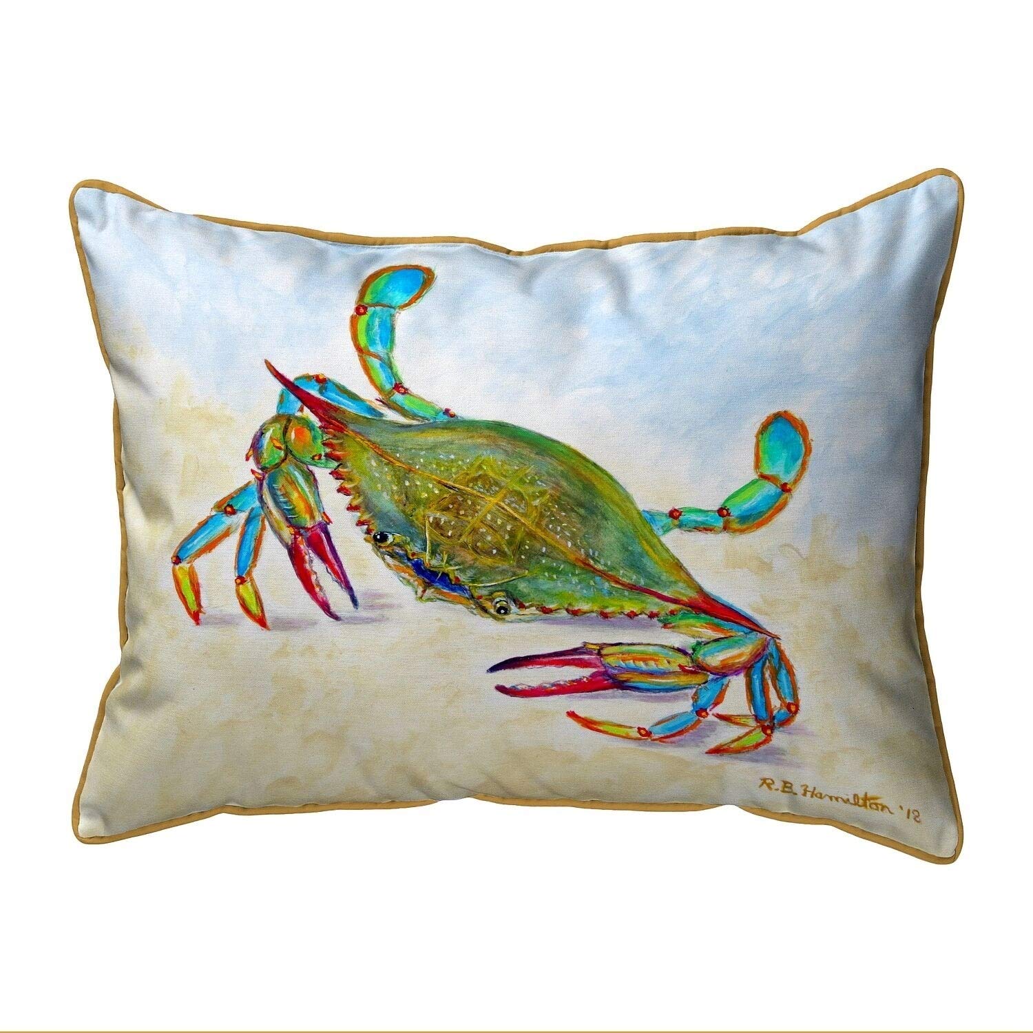 Betsy Drake SN1026 Decorative Throw Pillow - 11x14 Inches Multicolor Cushion Cover for Sofa, Bed, Living Room & Home Decor